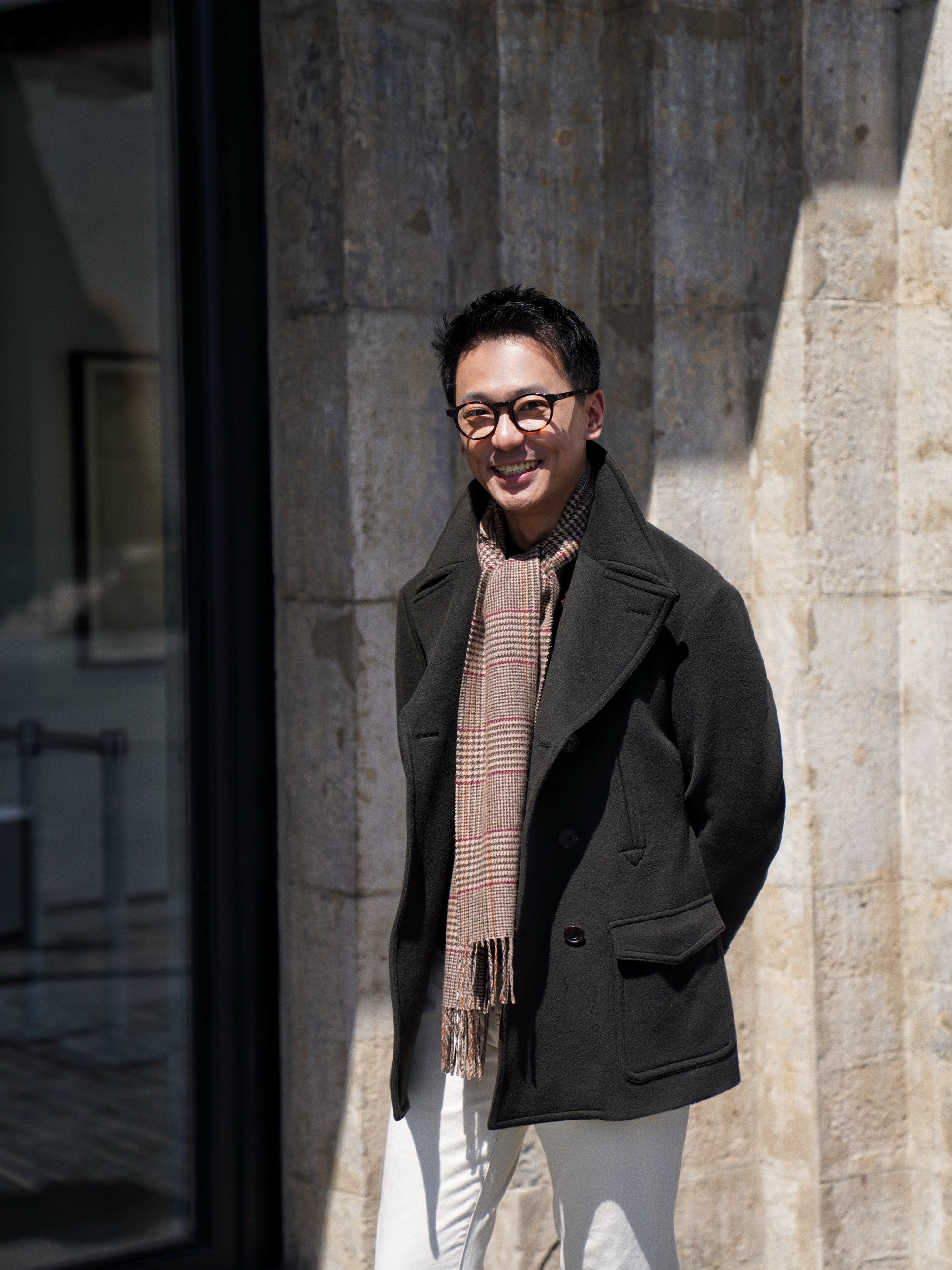 Military Wool Peacoat #155