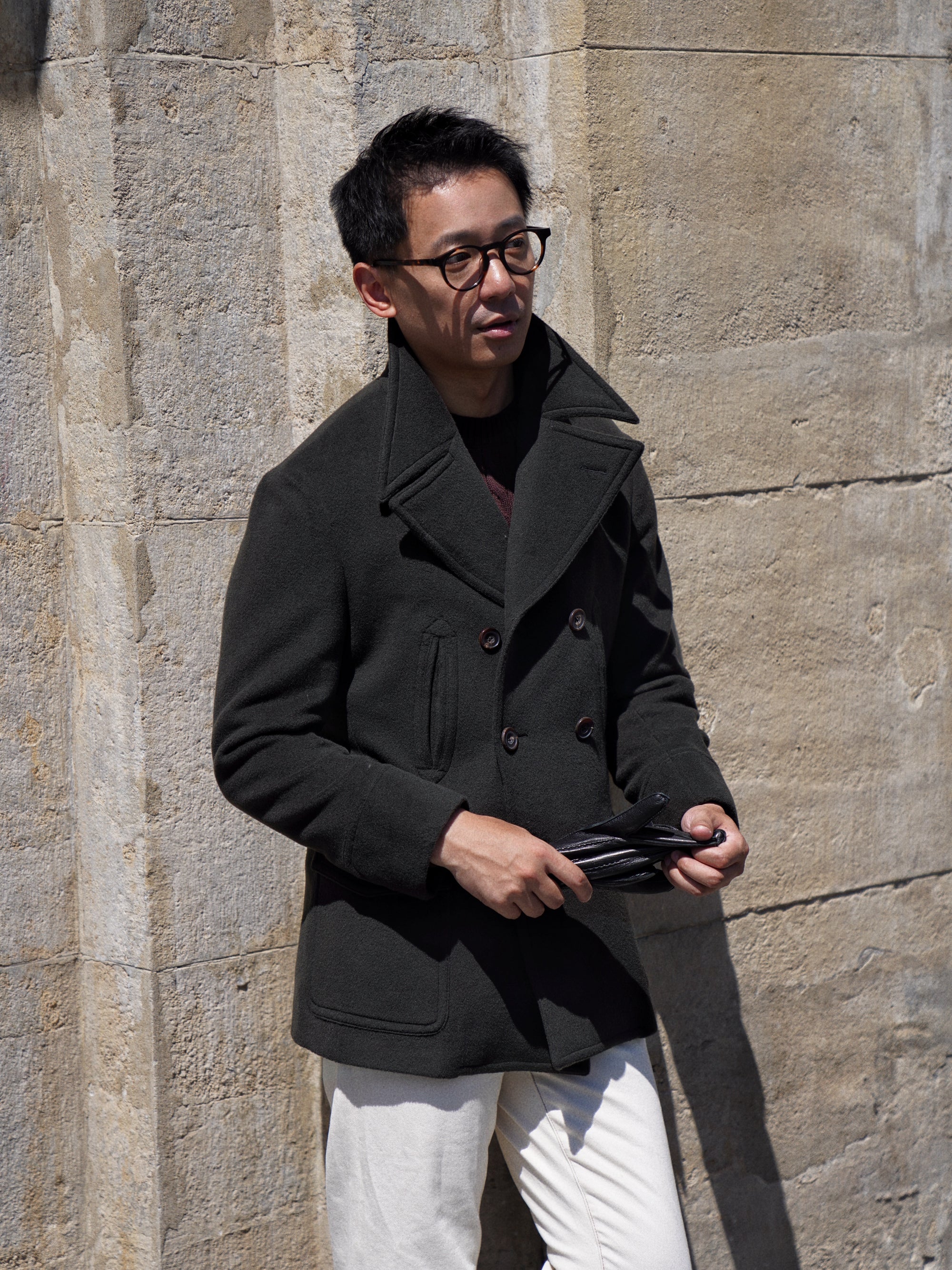Military Wool Peacoat #155