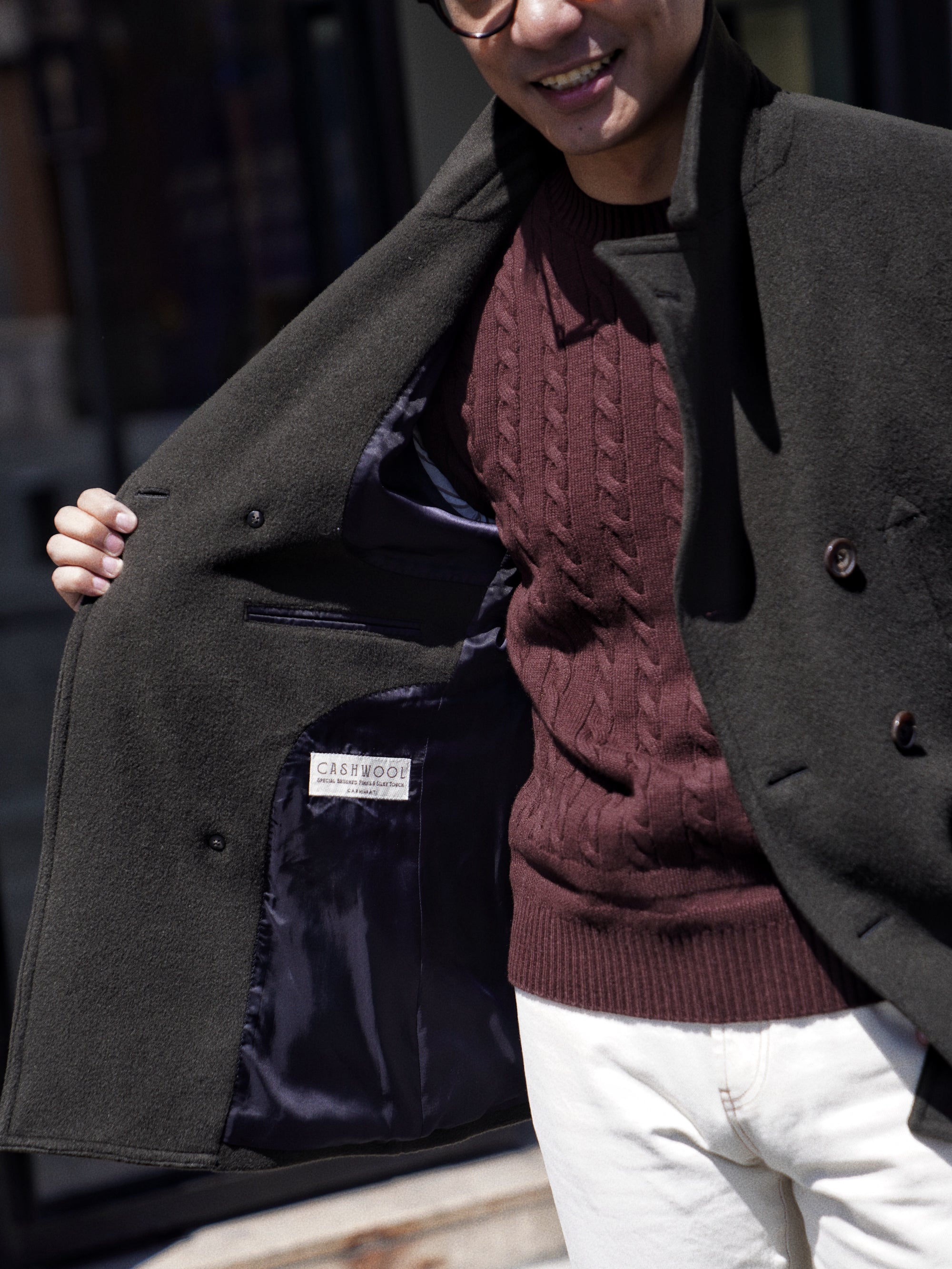 Military Wool Peacoat #155