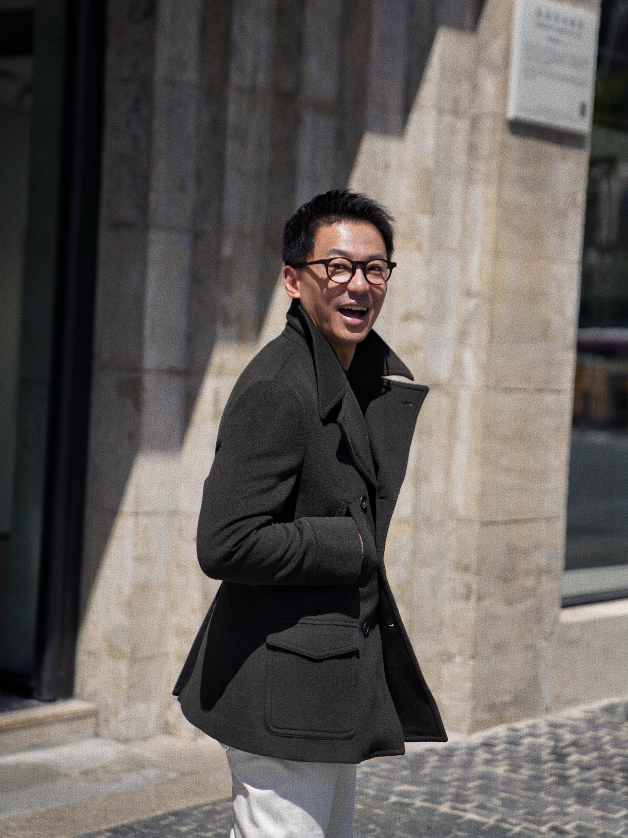 Military Wool Peacoat #155