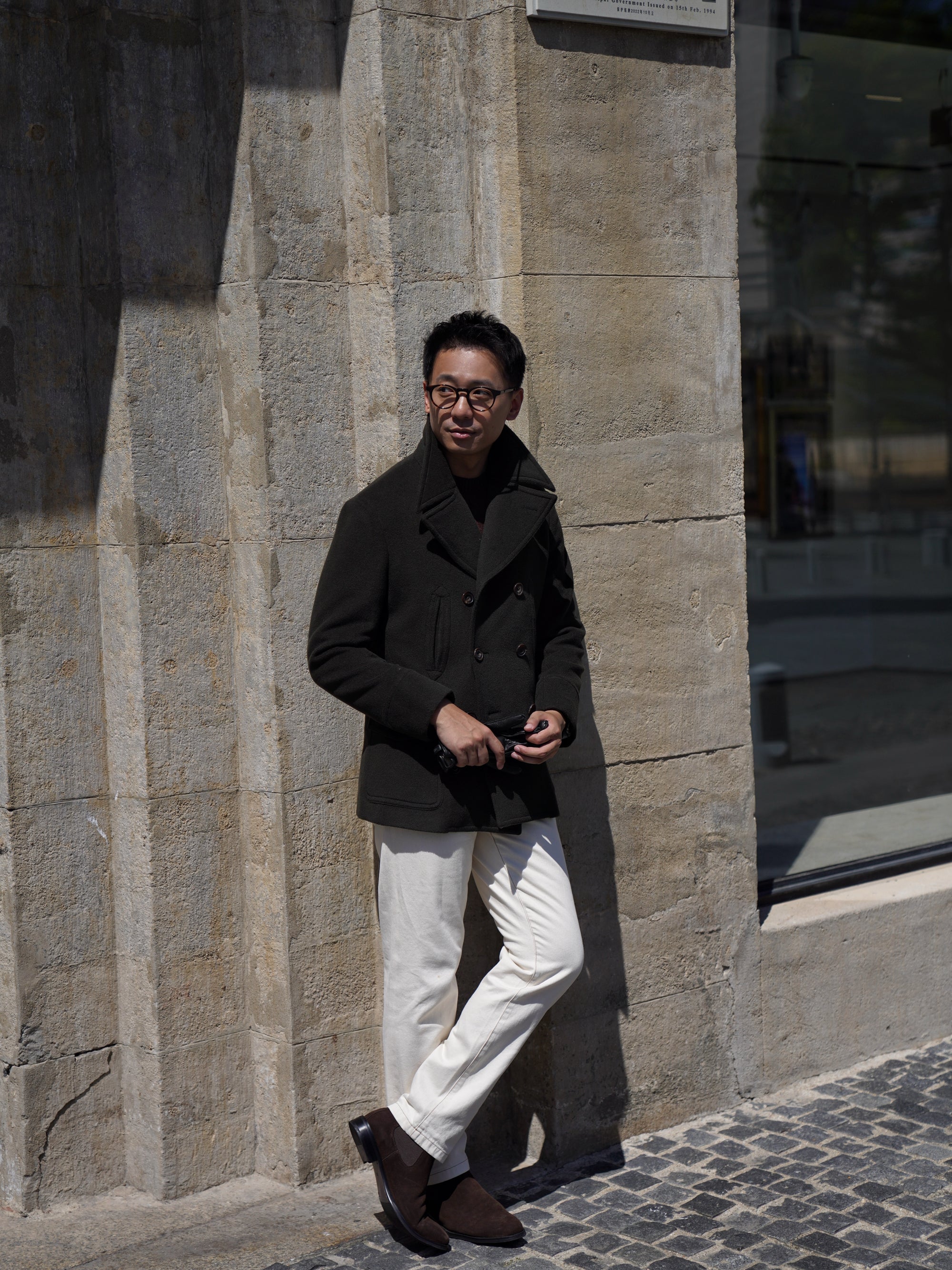 Military Wool Peacoat #155