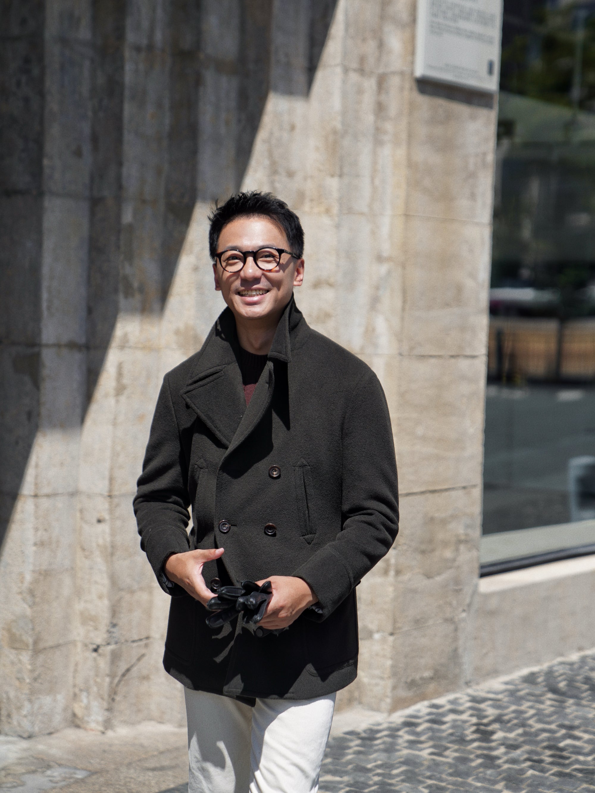Military Wool Peacoat #155
