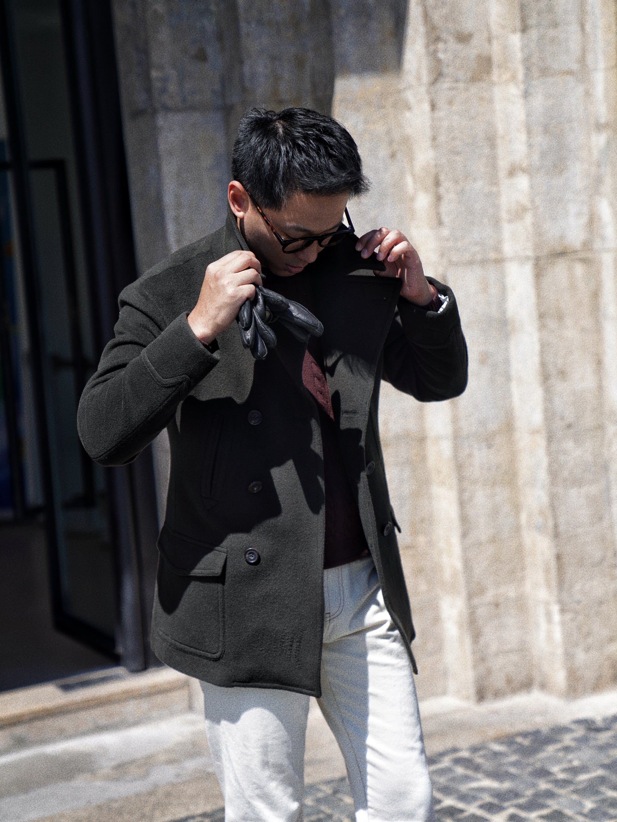 Military Wool Peacoat #155