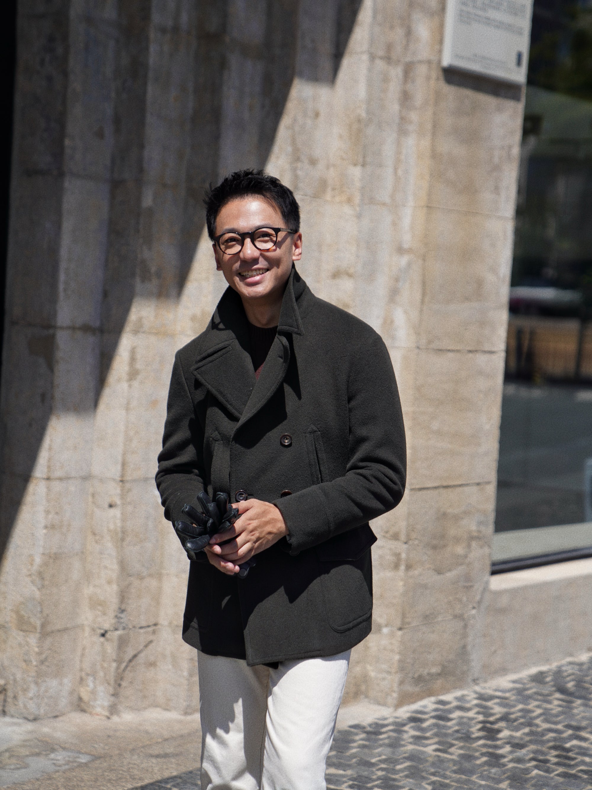 Military Wool Peacoat #155
