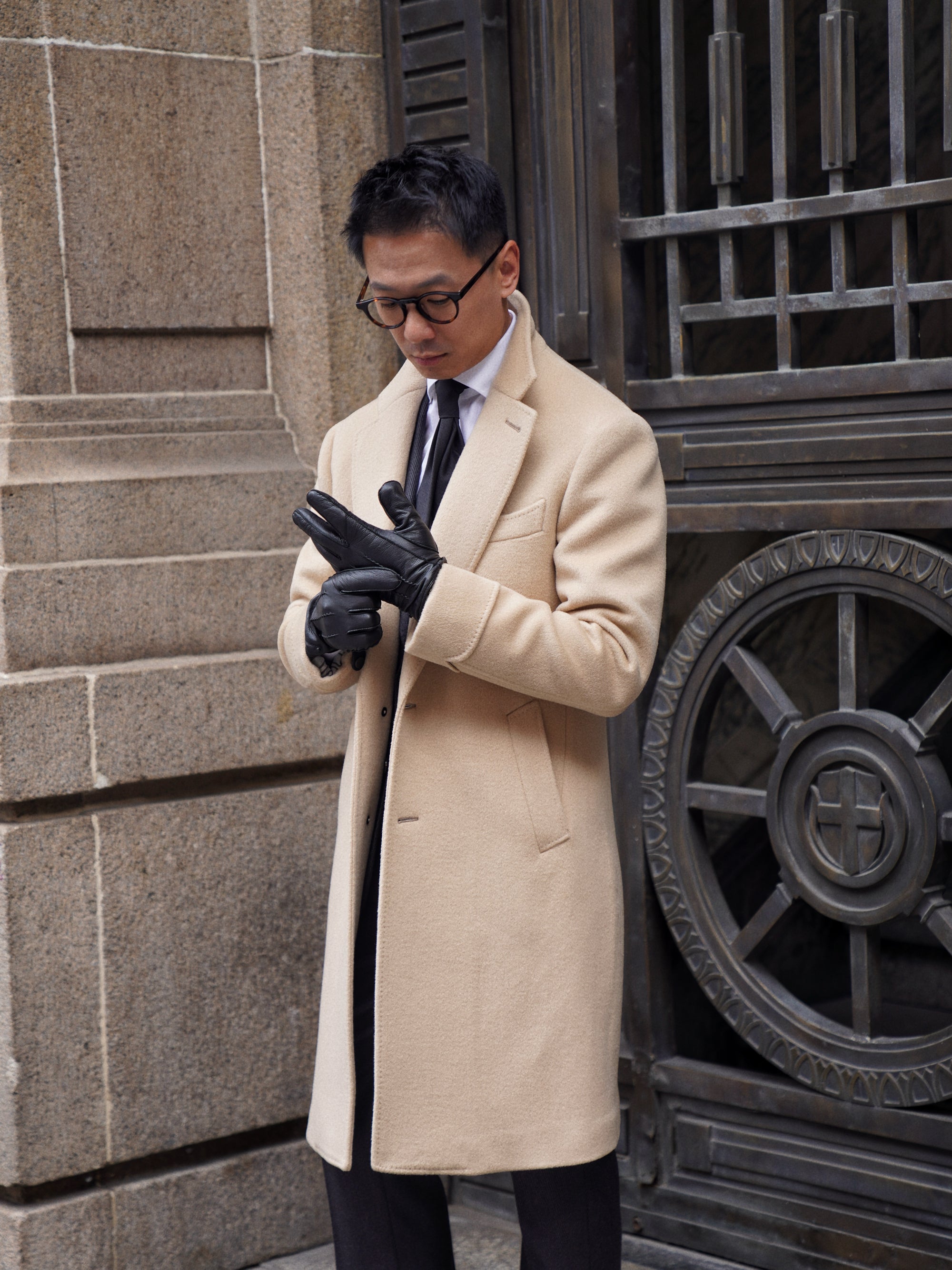 Light Camel Wool Chesterfield Coat #852