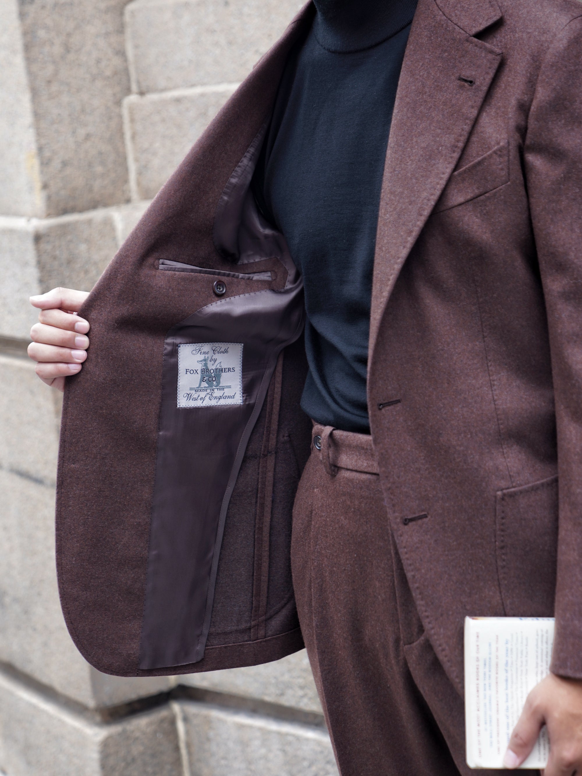 MTO Brick Red Worsted Flannel Suit #635