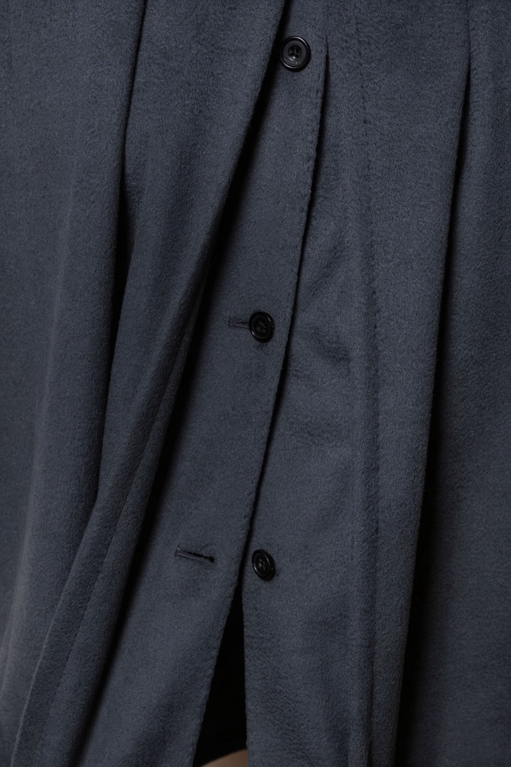 MTO Steel Blue Cashmere Polo Coat #825
