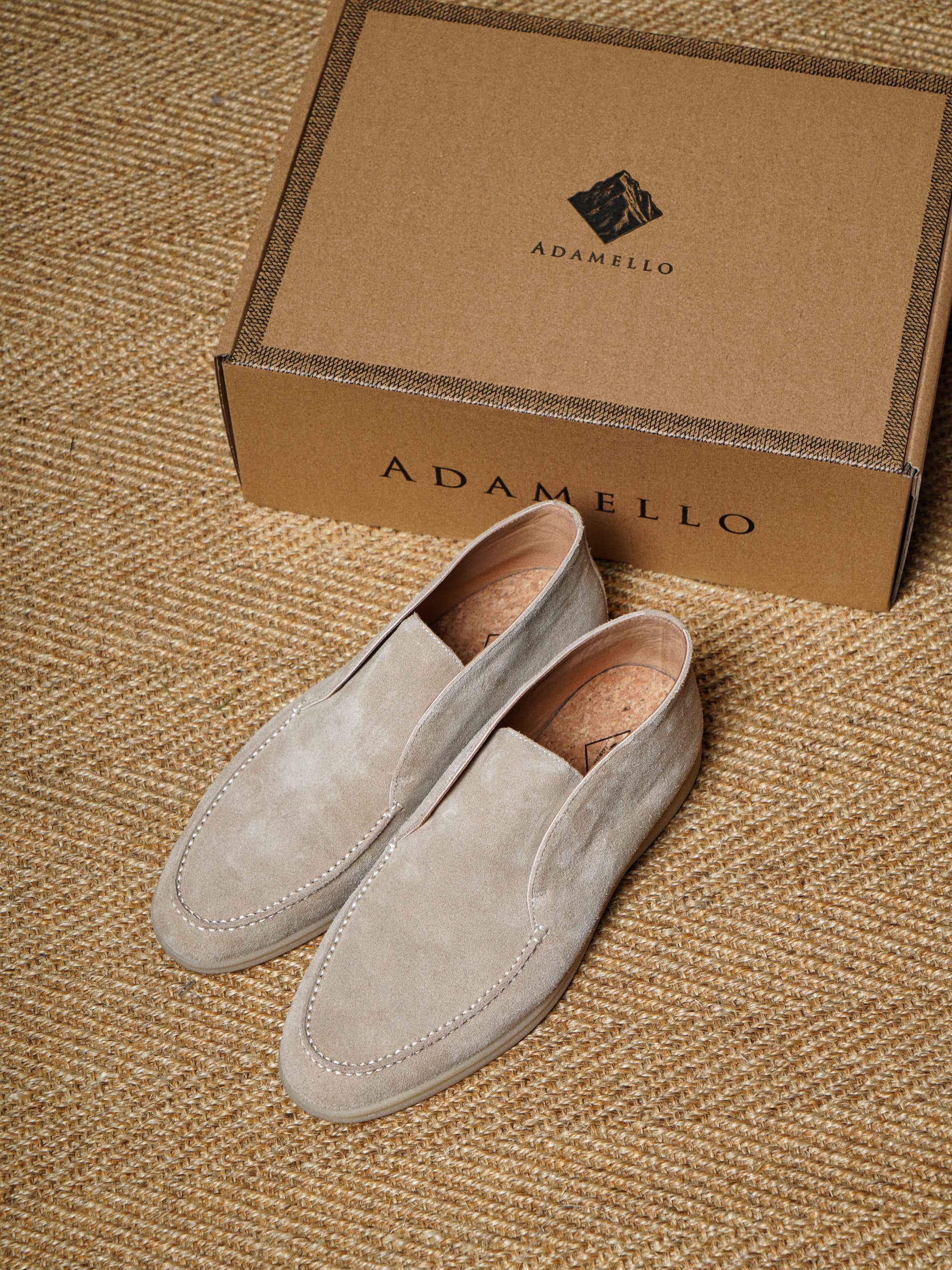 Beige Calf Suede Chukka