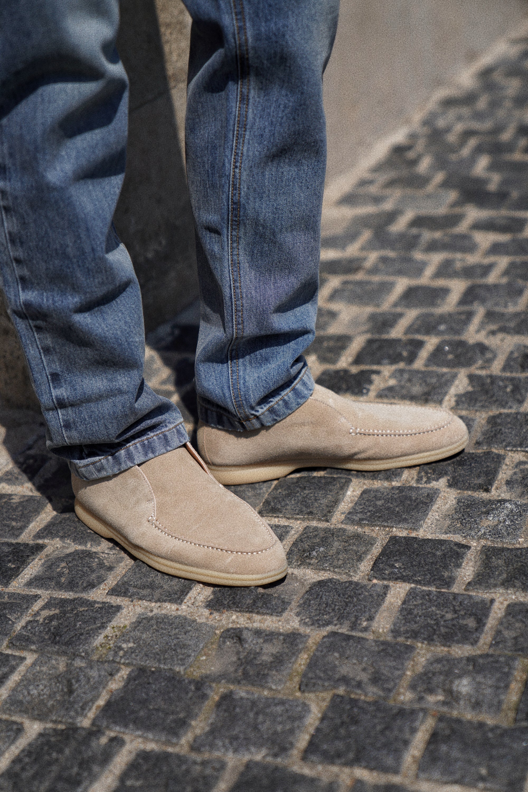 Beige Calf Suede Chukka