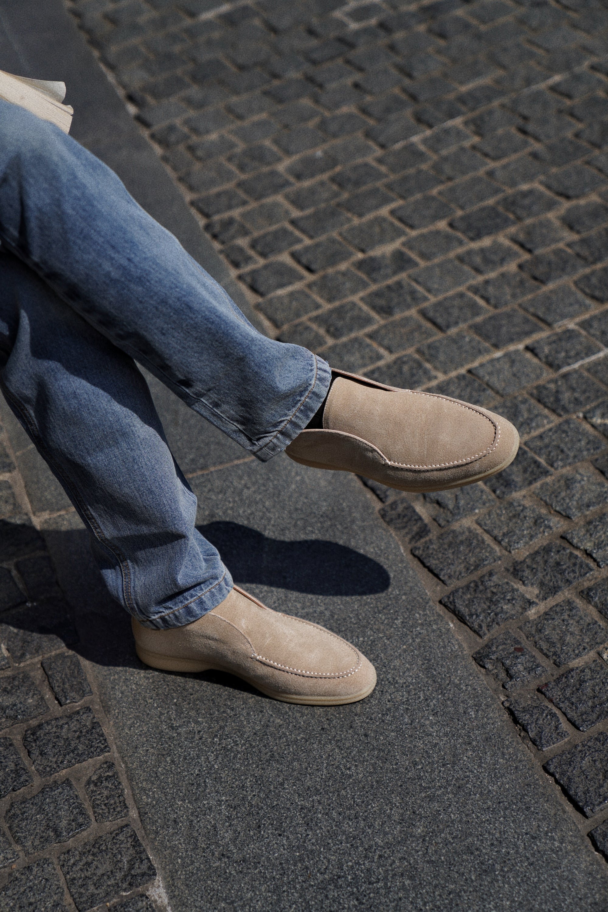 Beige Calf Suede Chukka
