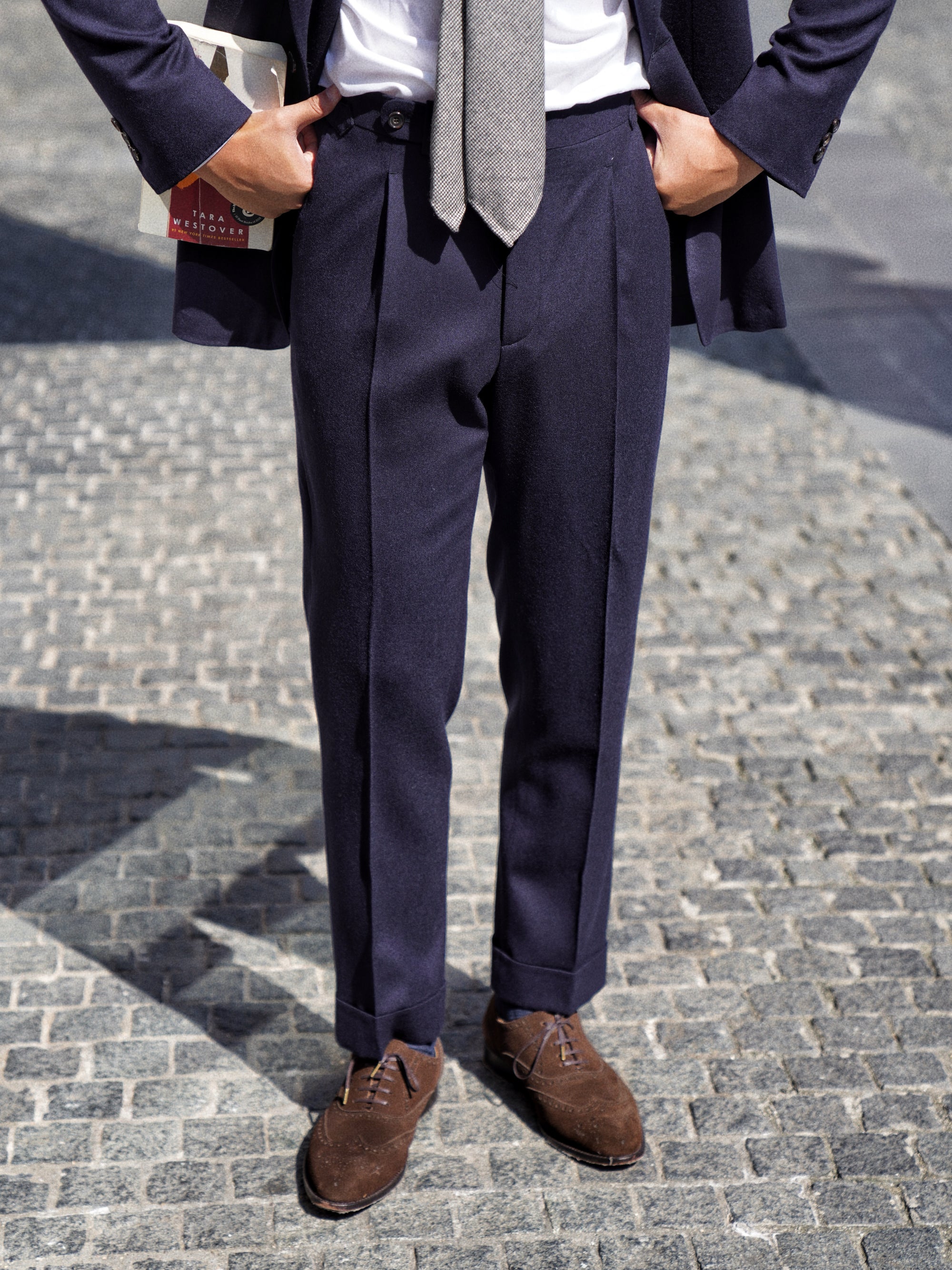 MTO Navy Twill 120s Worsted Flannel Suit #984
