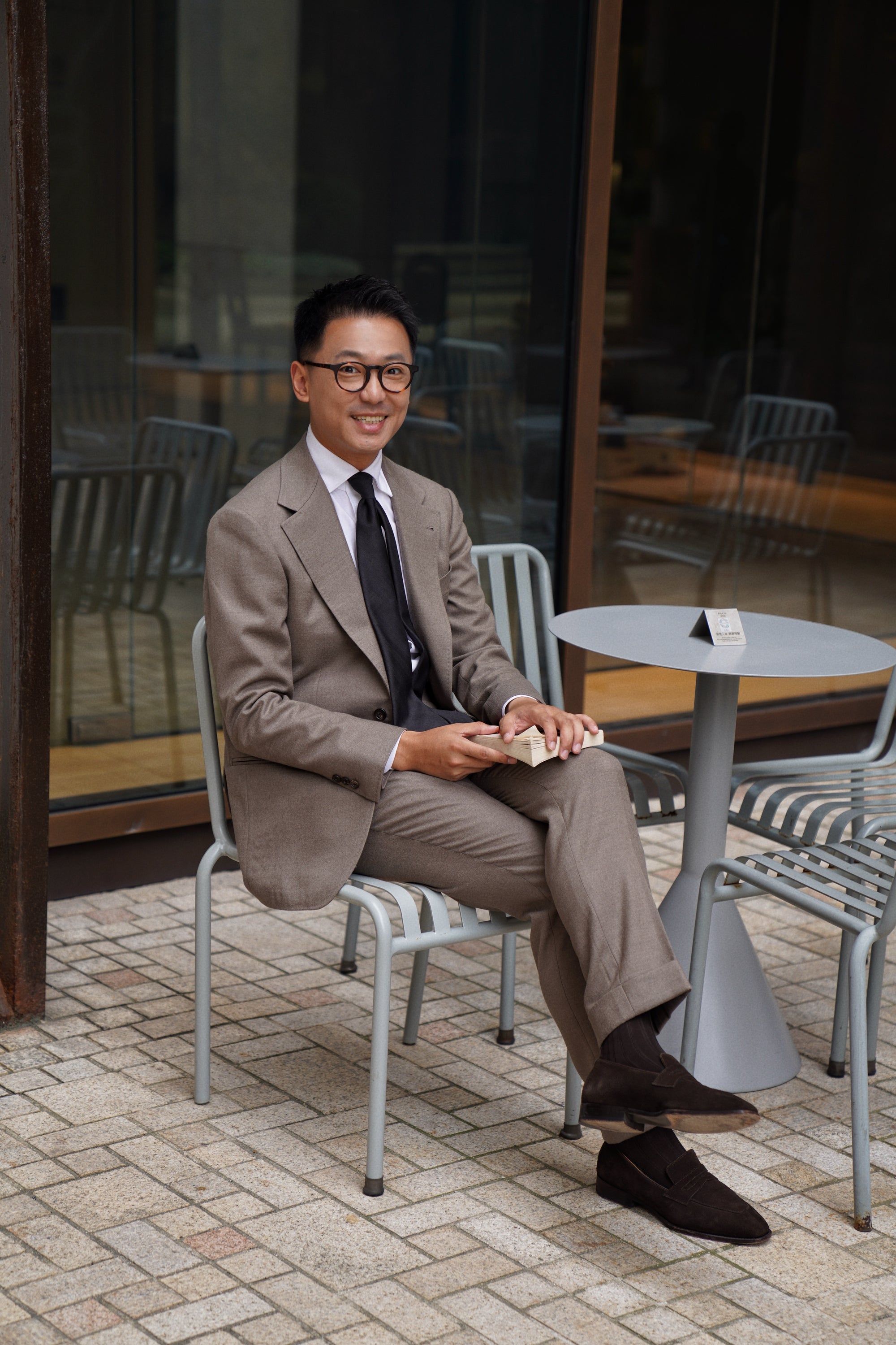 MTO Mocha Twill 120s Worsted Flannel Suit #985