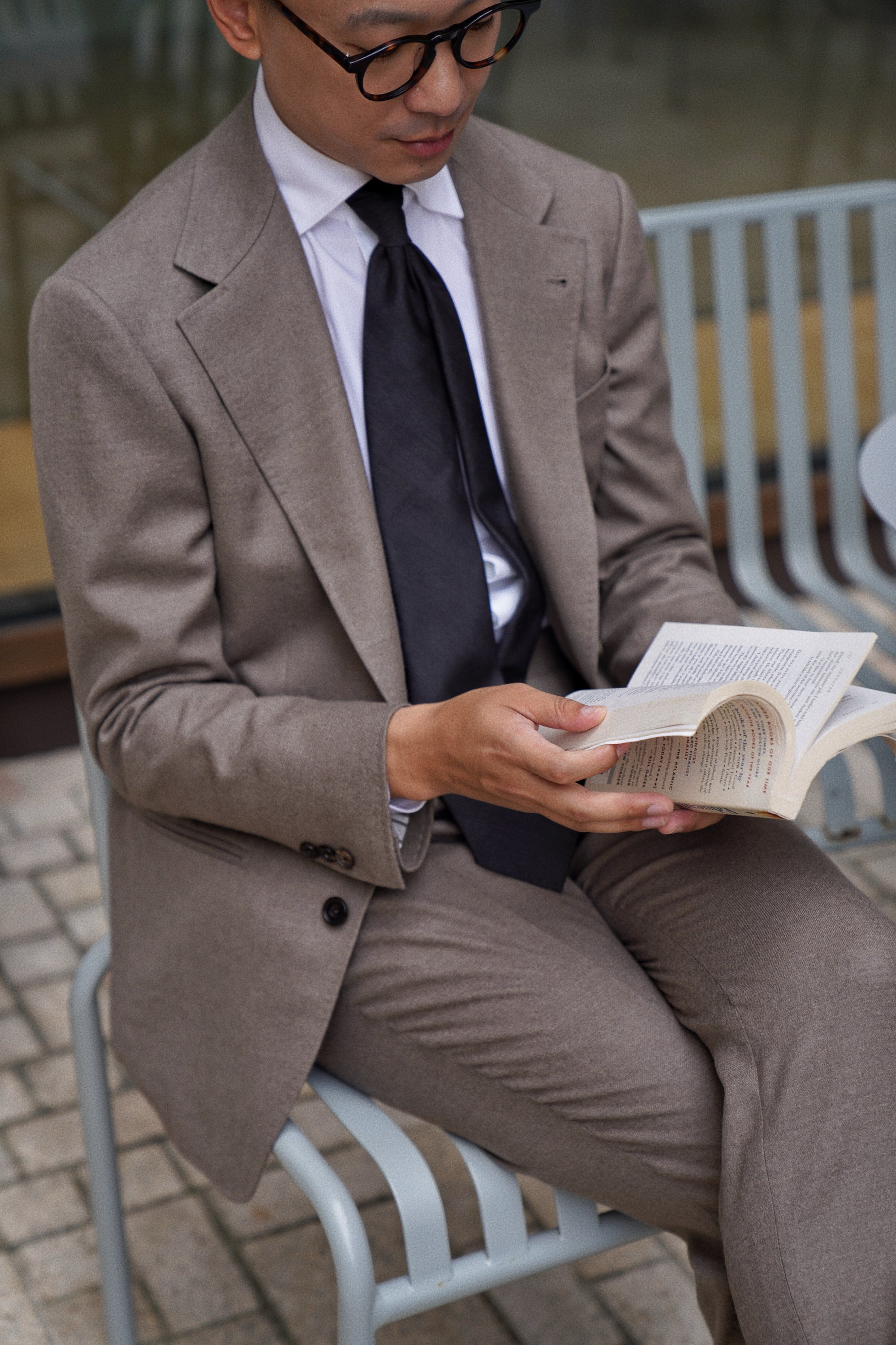 MTO Mocha Twill 120s Worsted Flannel Suit #985