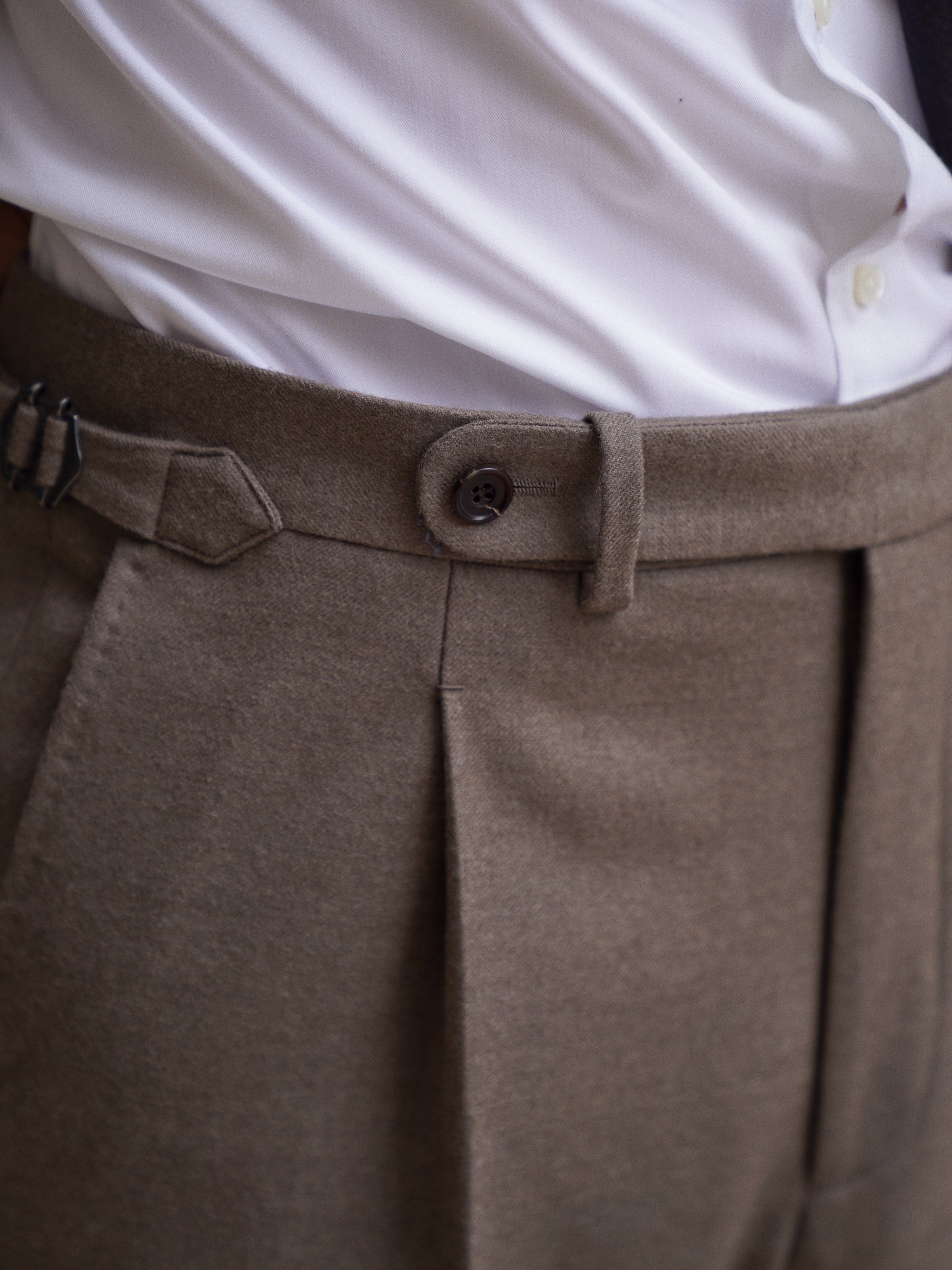 MTO Mocha Twill 120s Worsted Flannel Suit #985
