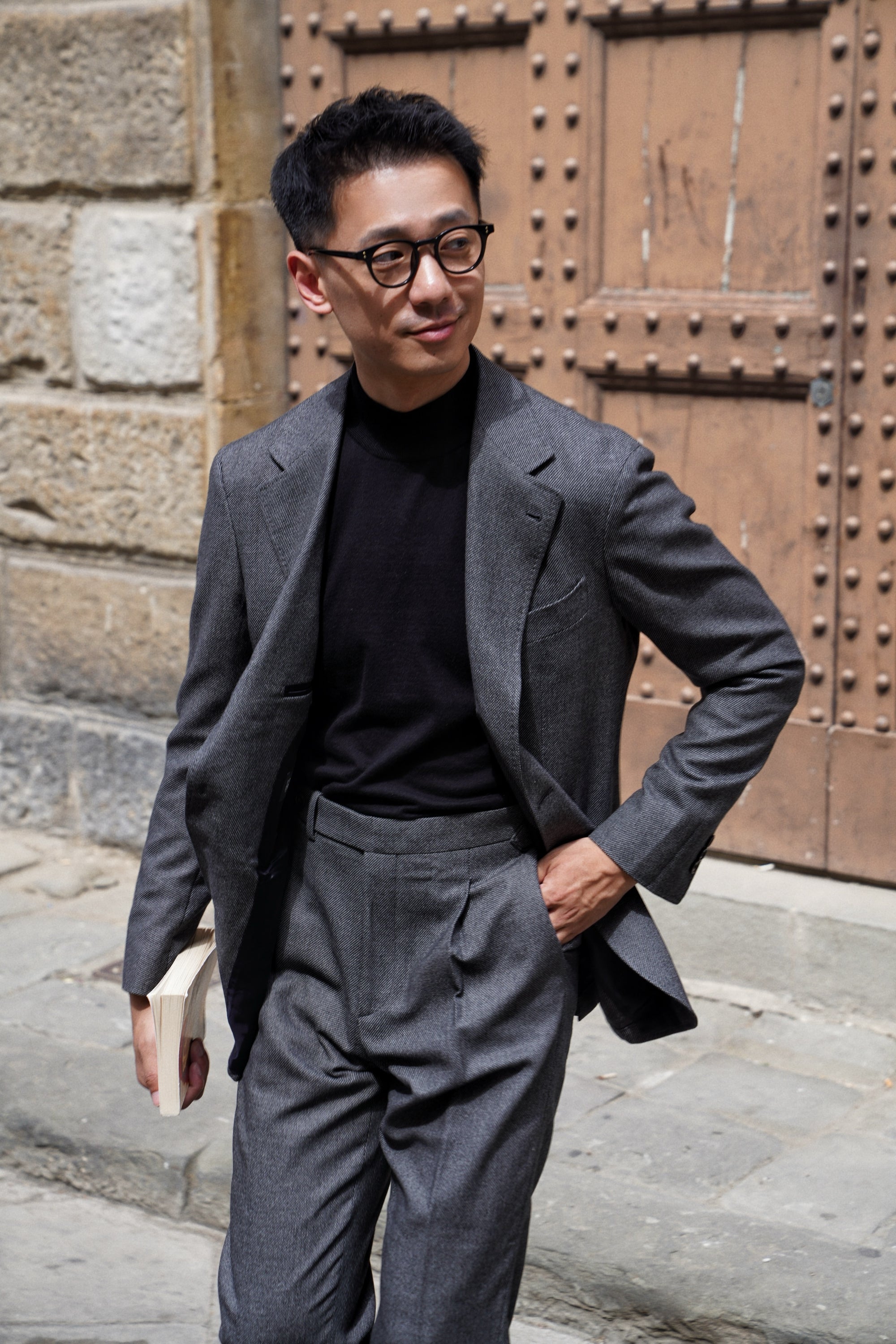 MTO Mid Grey Birdseye Worsted Suit #600