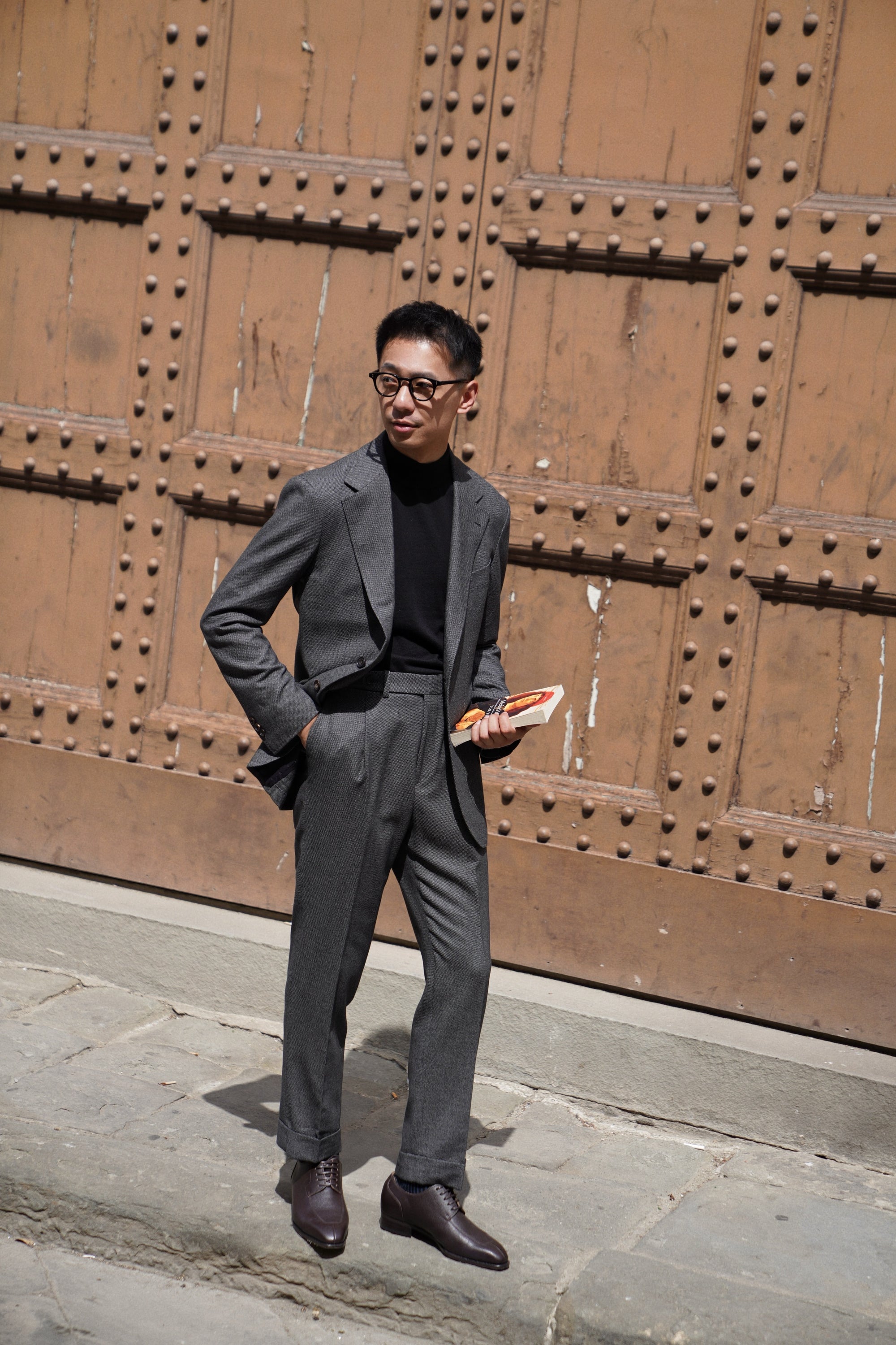 MTO Mid Grey Birdseye Worsted Suit #600