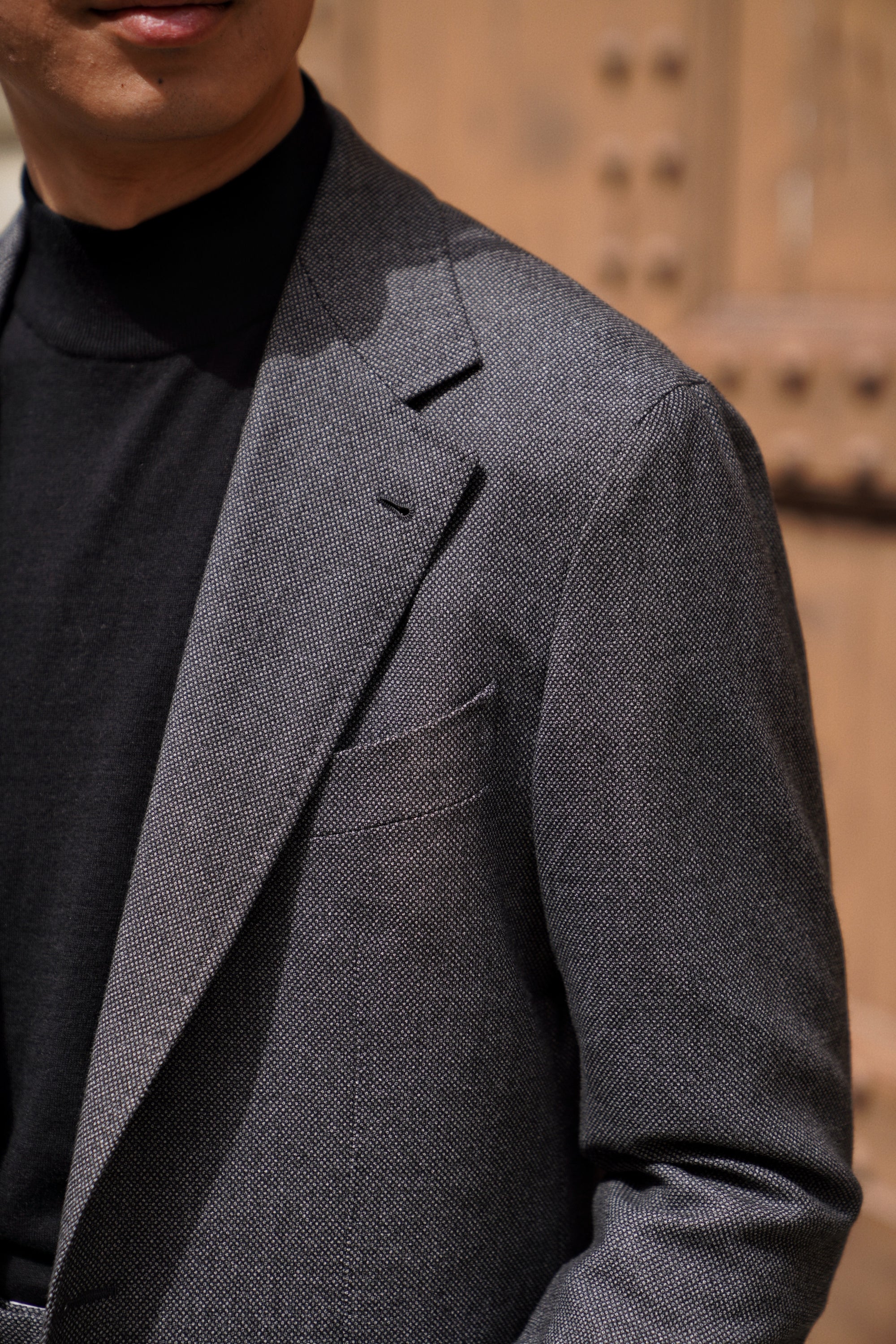 MTO Mid Grey Birdseye Worsted Suit #600