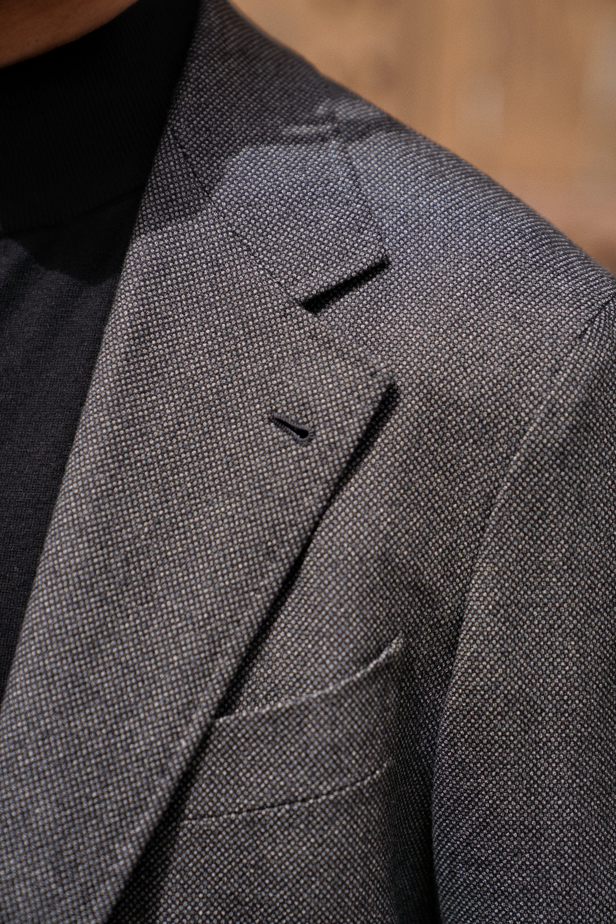 MTO Mid Grey Birdseye Worsted Suit #600