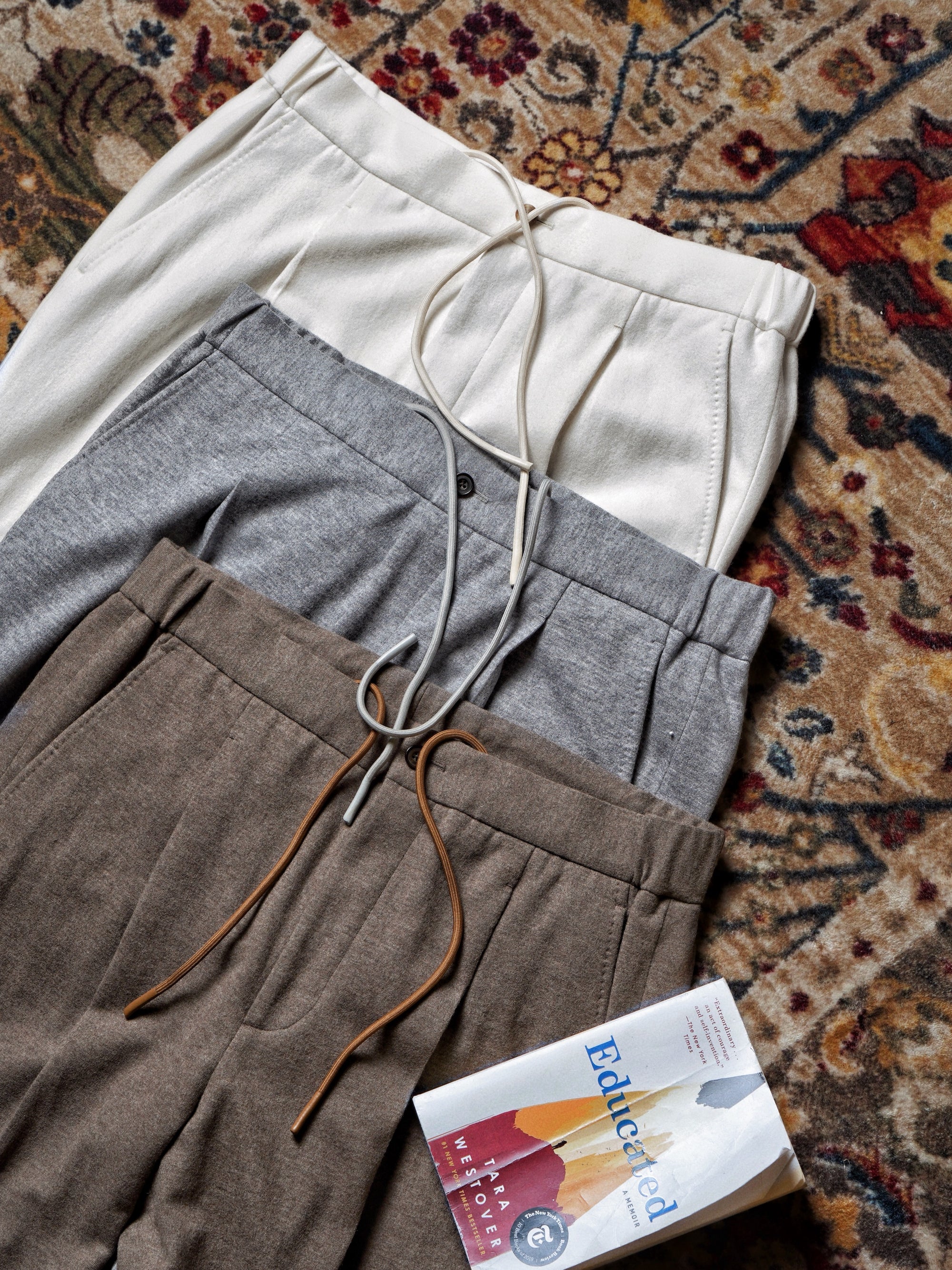 Knitted Wool Drawstring Trousers #991 #992 #993