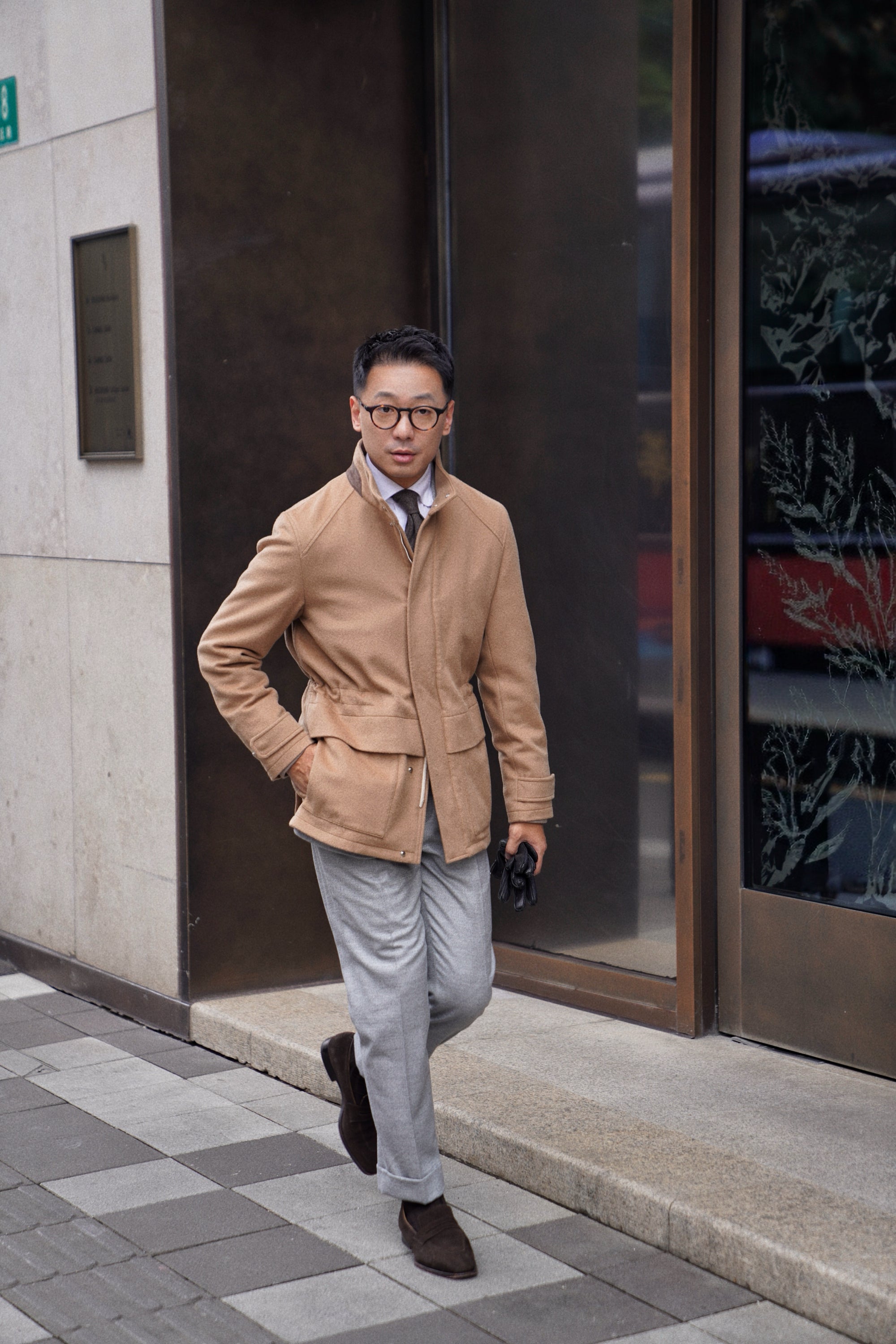 Camel Wool Cashmere M65 Jacket #404
