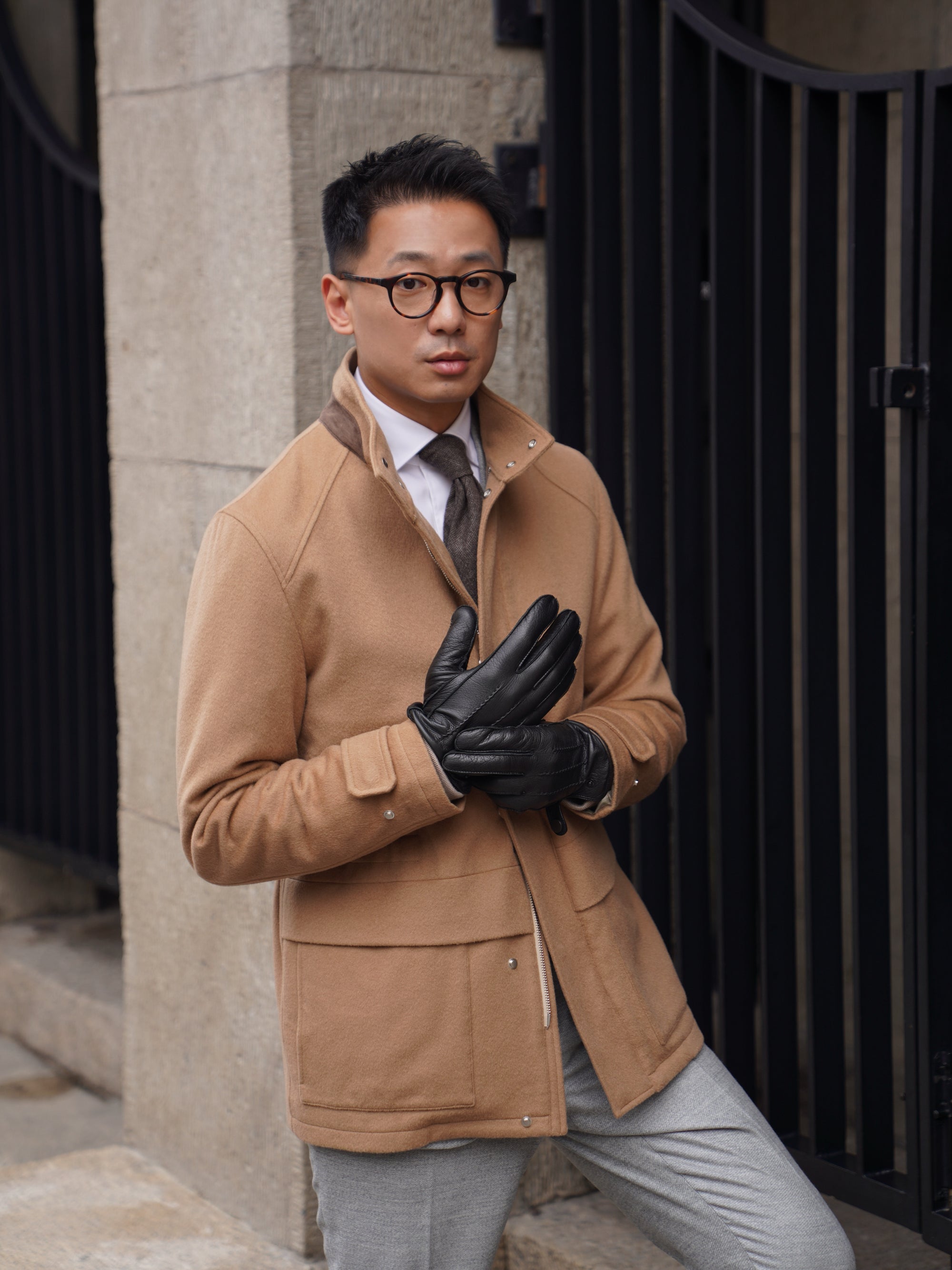 Camel Wool Cashmere M65 Jacket #404