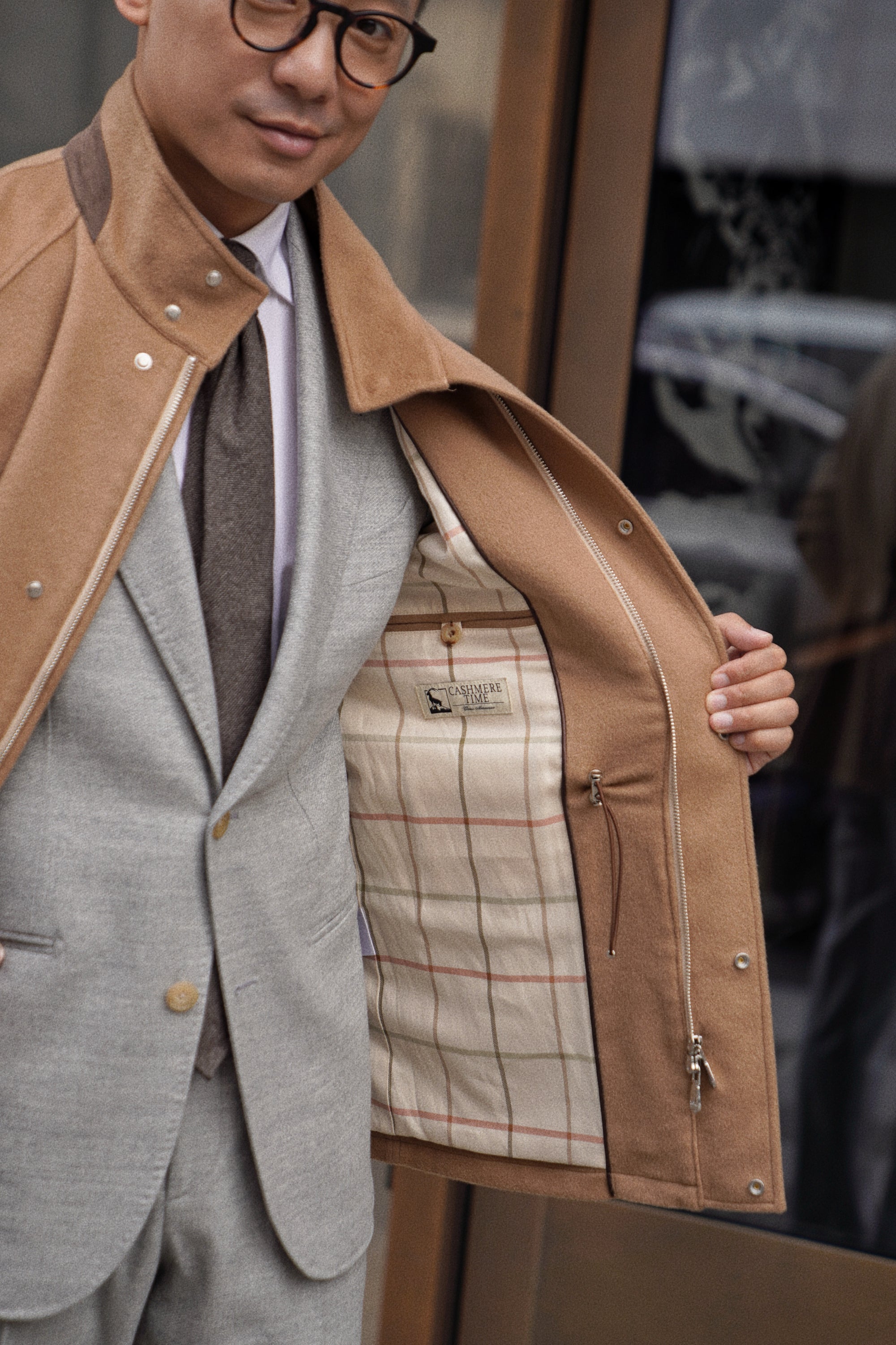 Camel Wool Cashmere M65 Jacket #404