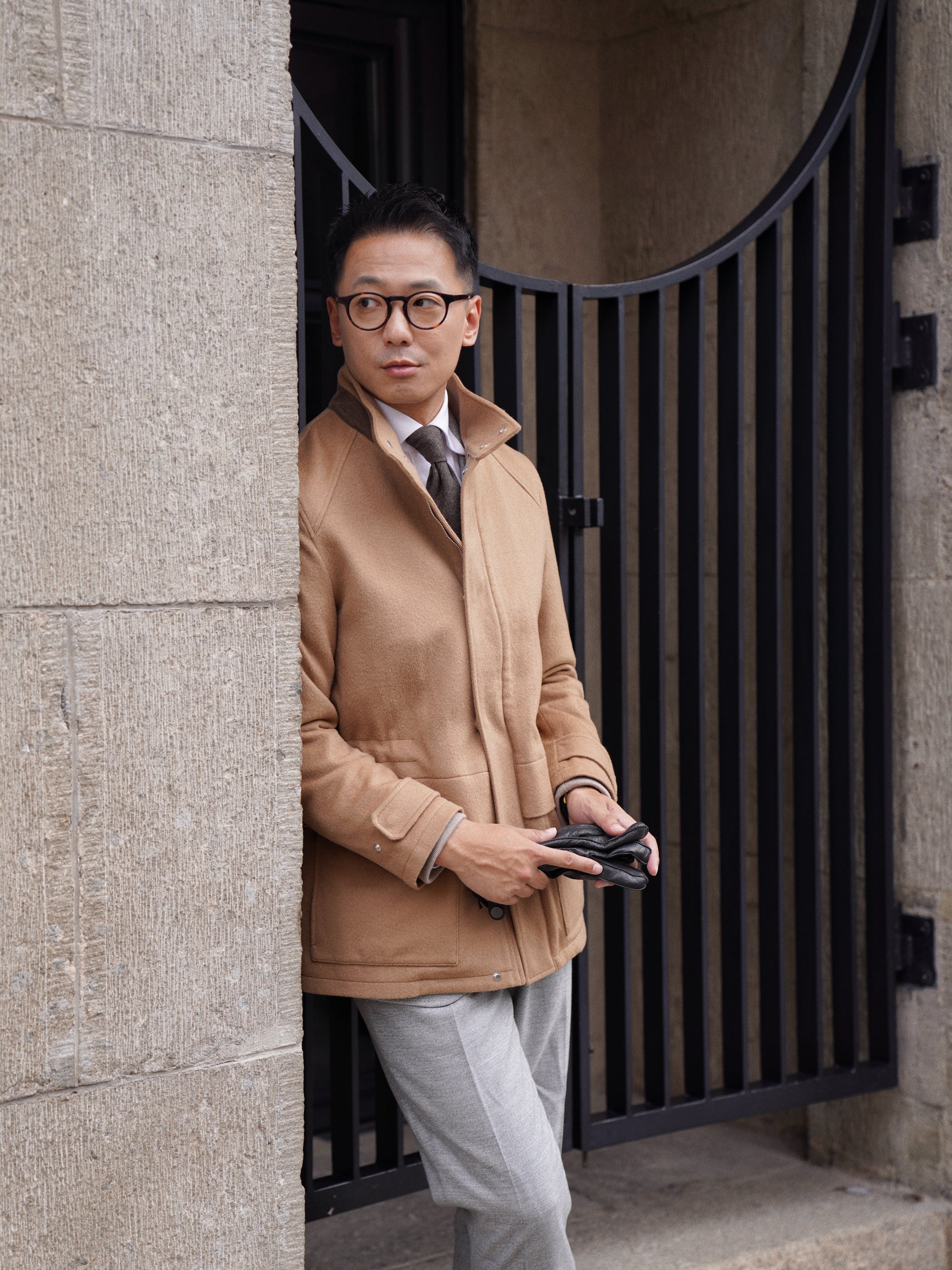Camel Wool Cashmere M65 Jacket #404