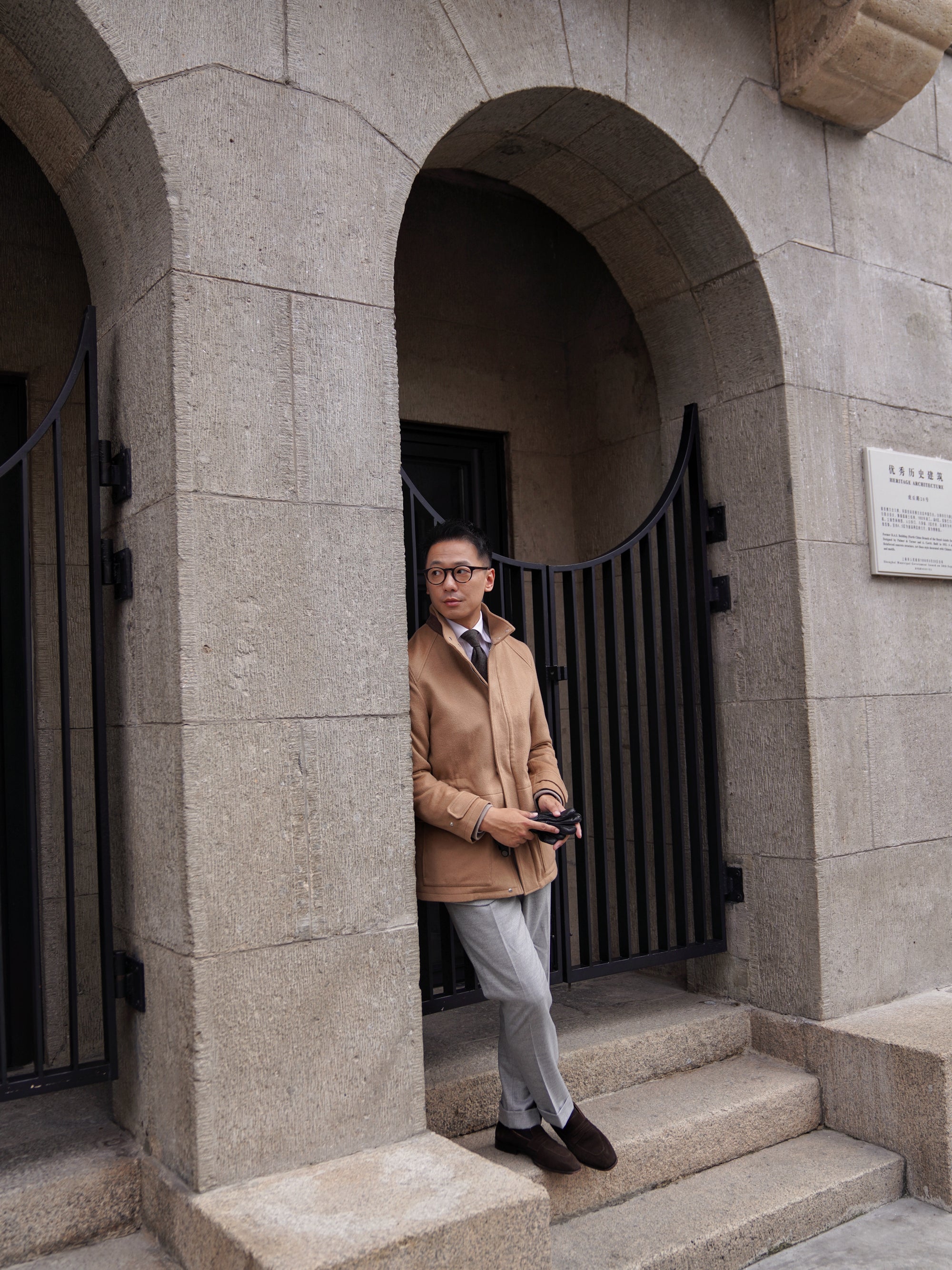Camel Wool Cashmere M65 Jacket #404