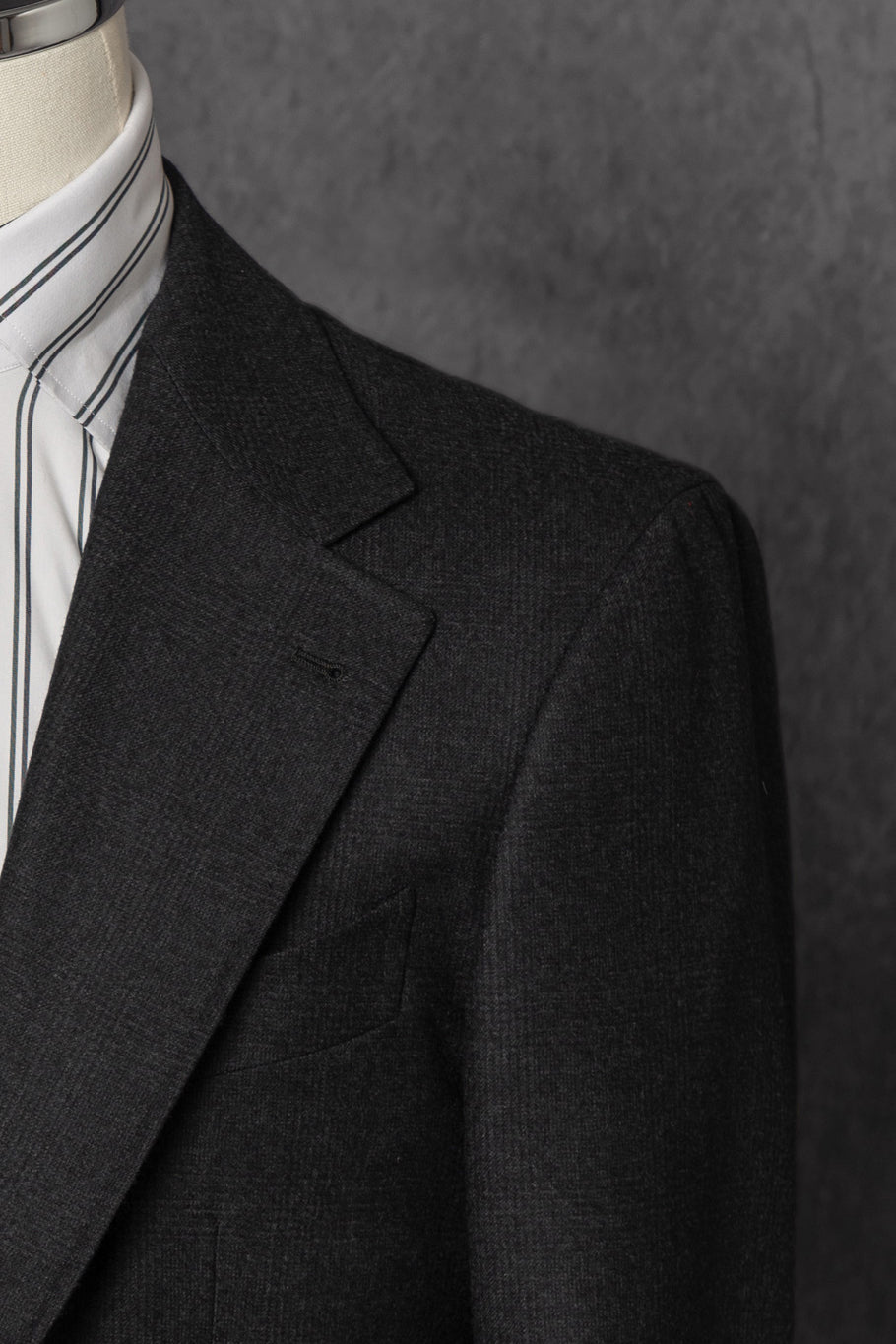 MTO Charcoal Glen Check Flannel Suit #24