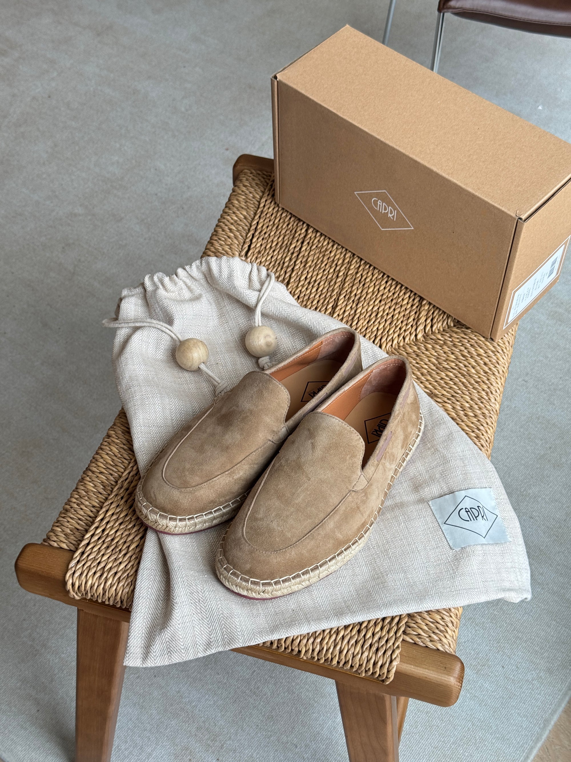 Capri Sheepskin Suede Espadrille