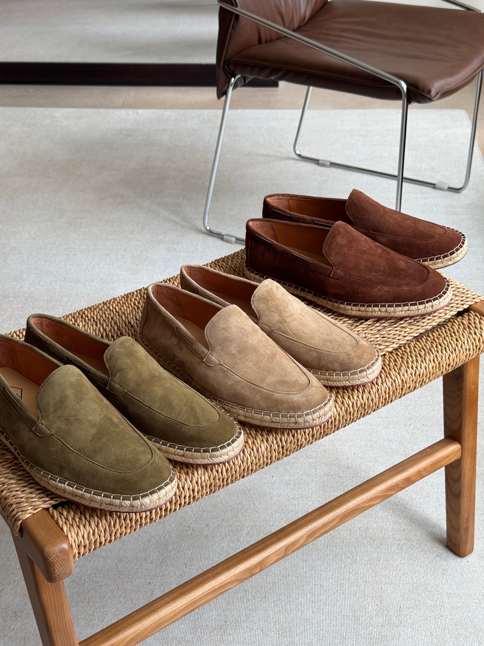 Capri Sheepskin Suede Espadrille