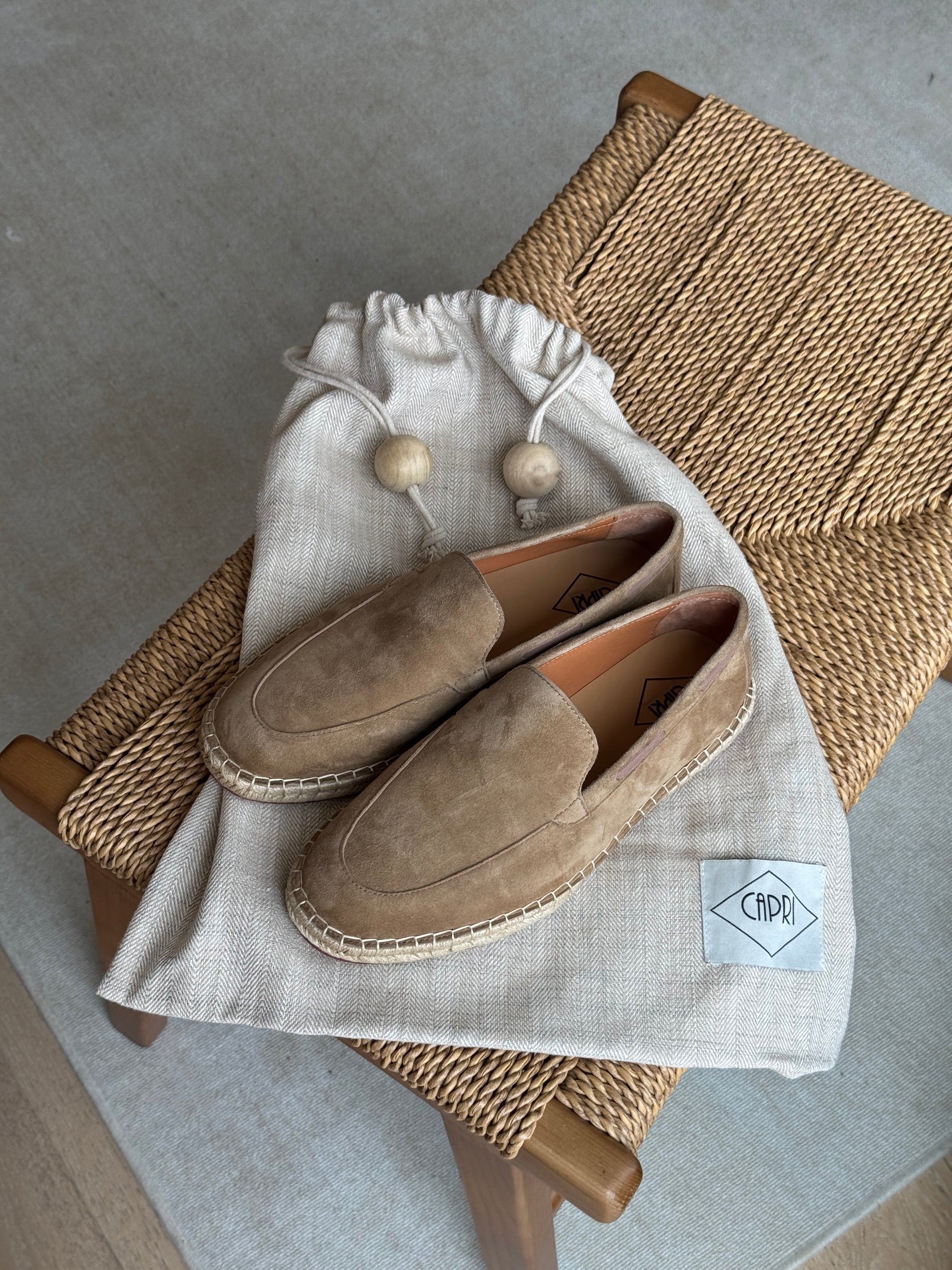 Capri Sheepskin Suede Espadrille