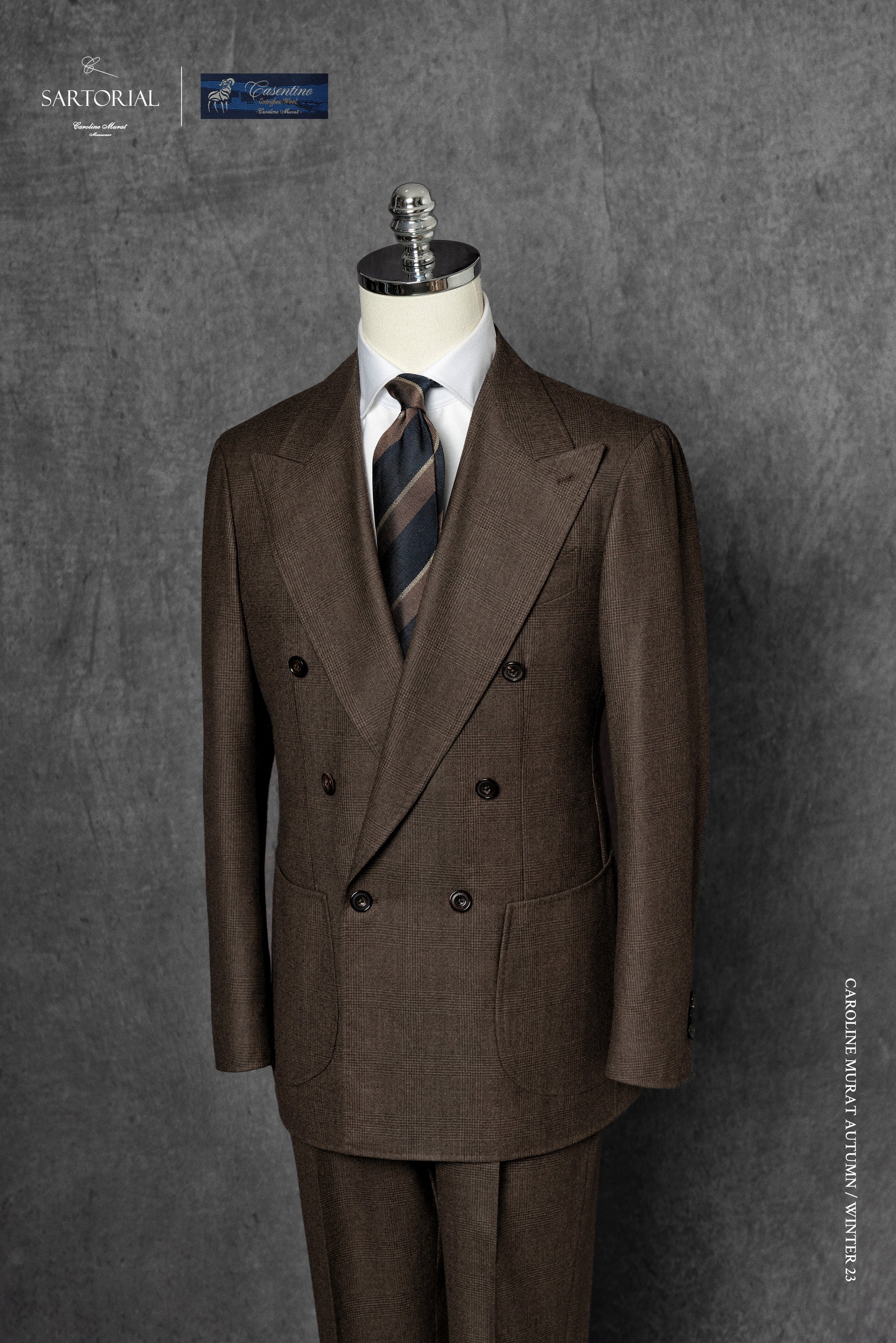 Brown Glen Check Flannel Suit #25