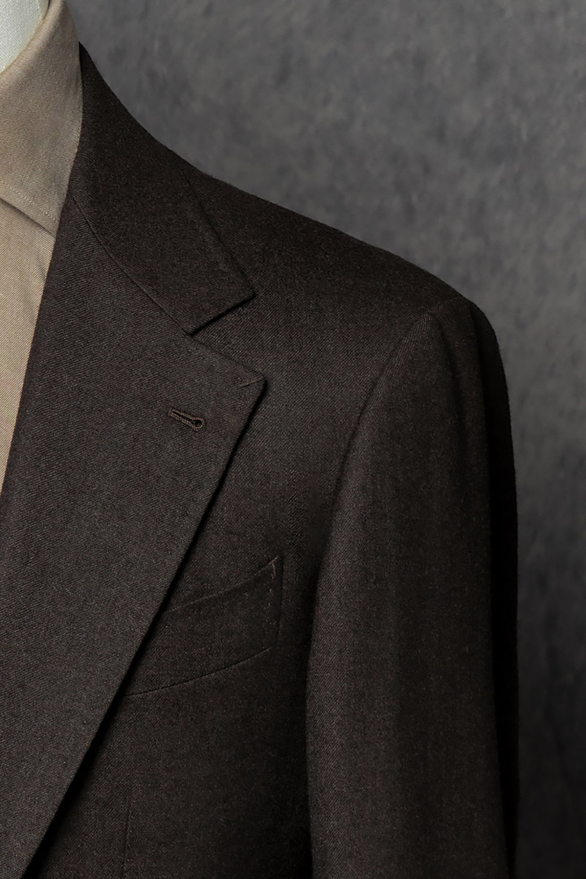 MTO Brown Worsted Flannel Suit #26