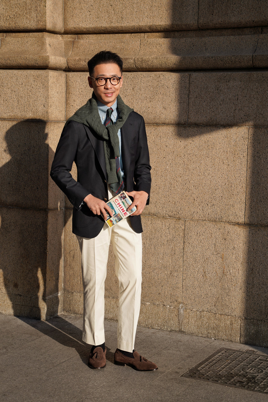 Navy Wool Cashmere Standard Blazer #762