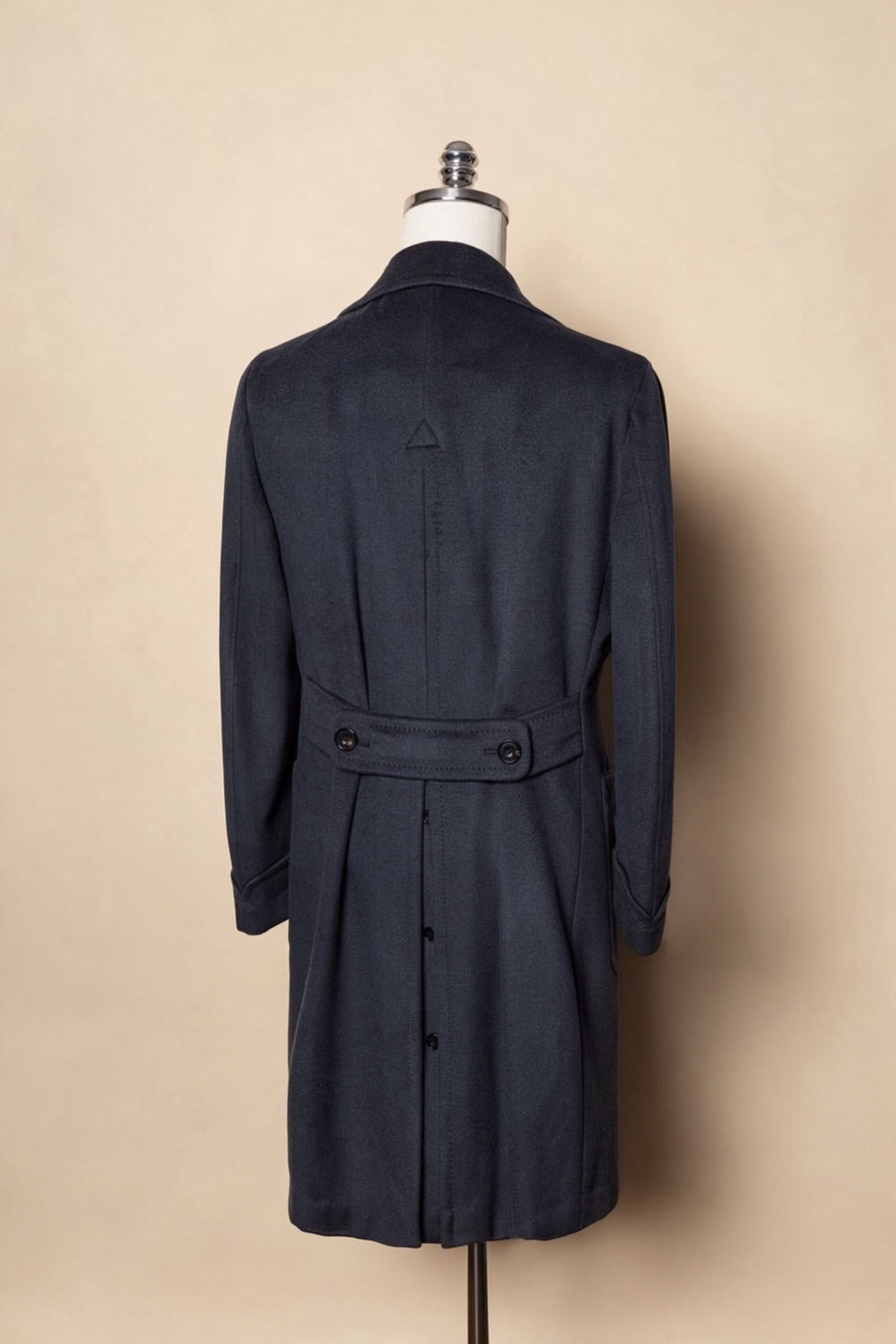 Greyish Blue Wool Polo Coat #858