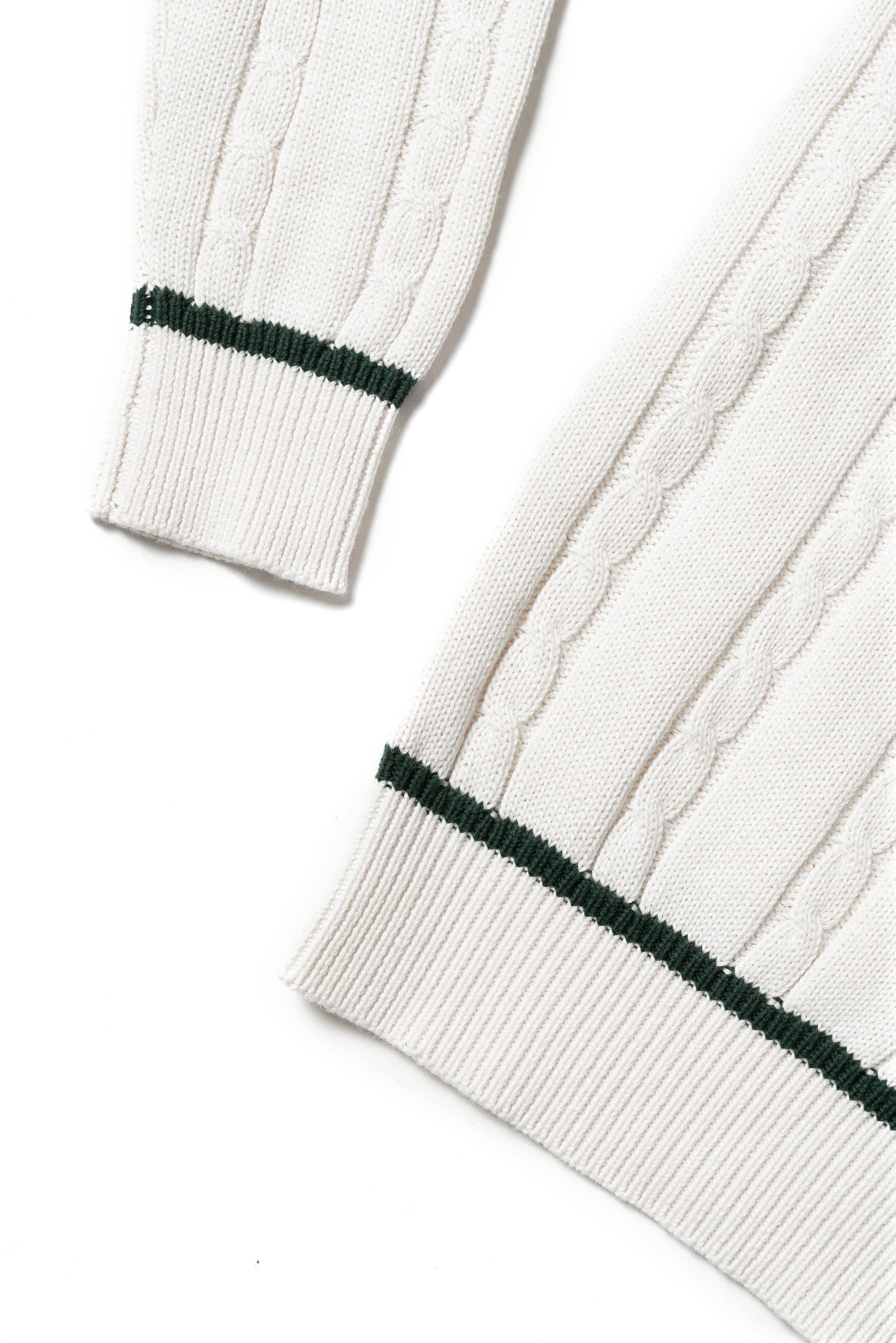 White Ivy V Neck Cable Knit Jumper