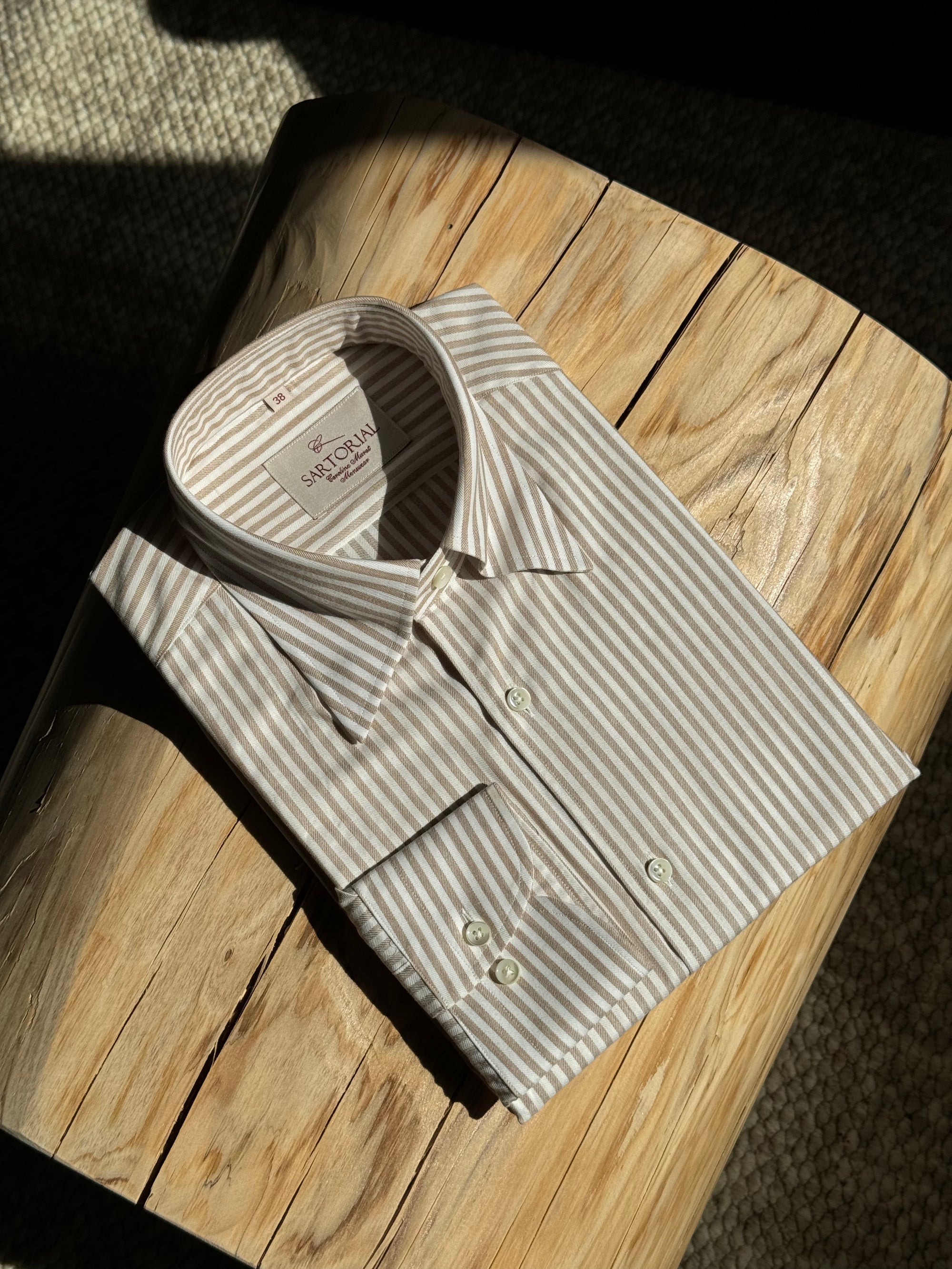 MTO Cotton Lyocell Blending Stripe Shirt