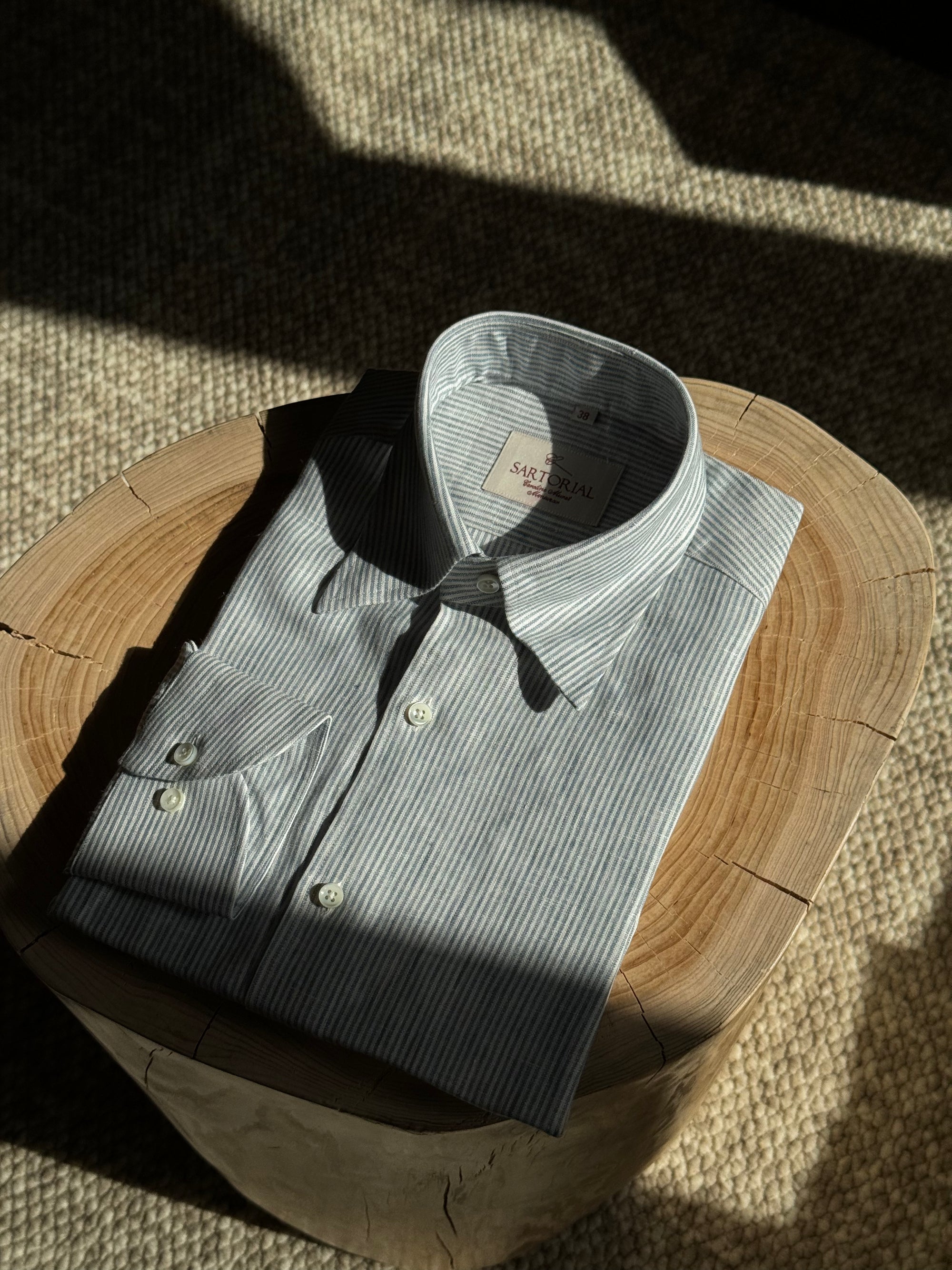 MTO Stipe Linen Shirt #416 #418