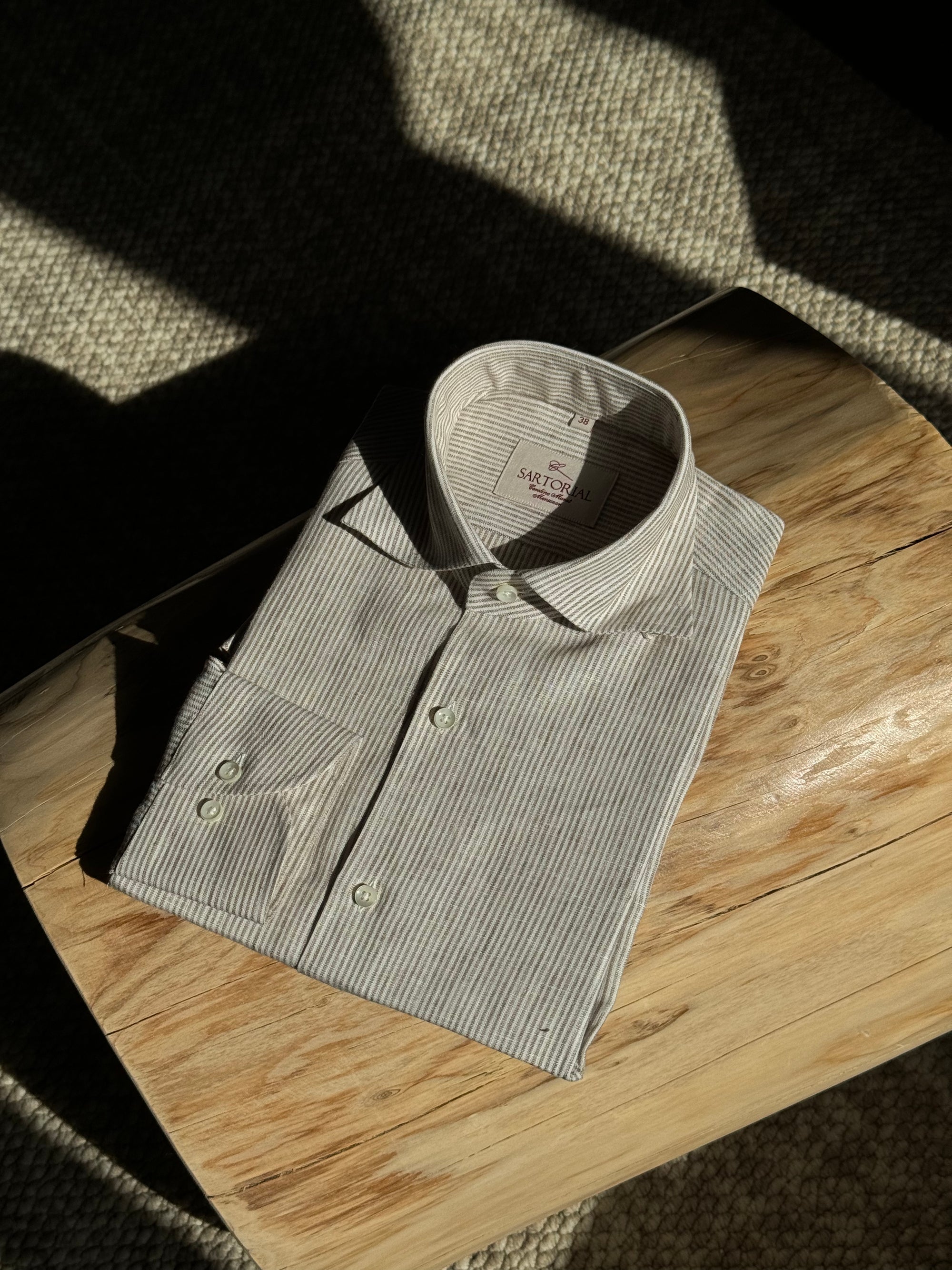 MTO Stipe Linen Shirt #416 #418