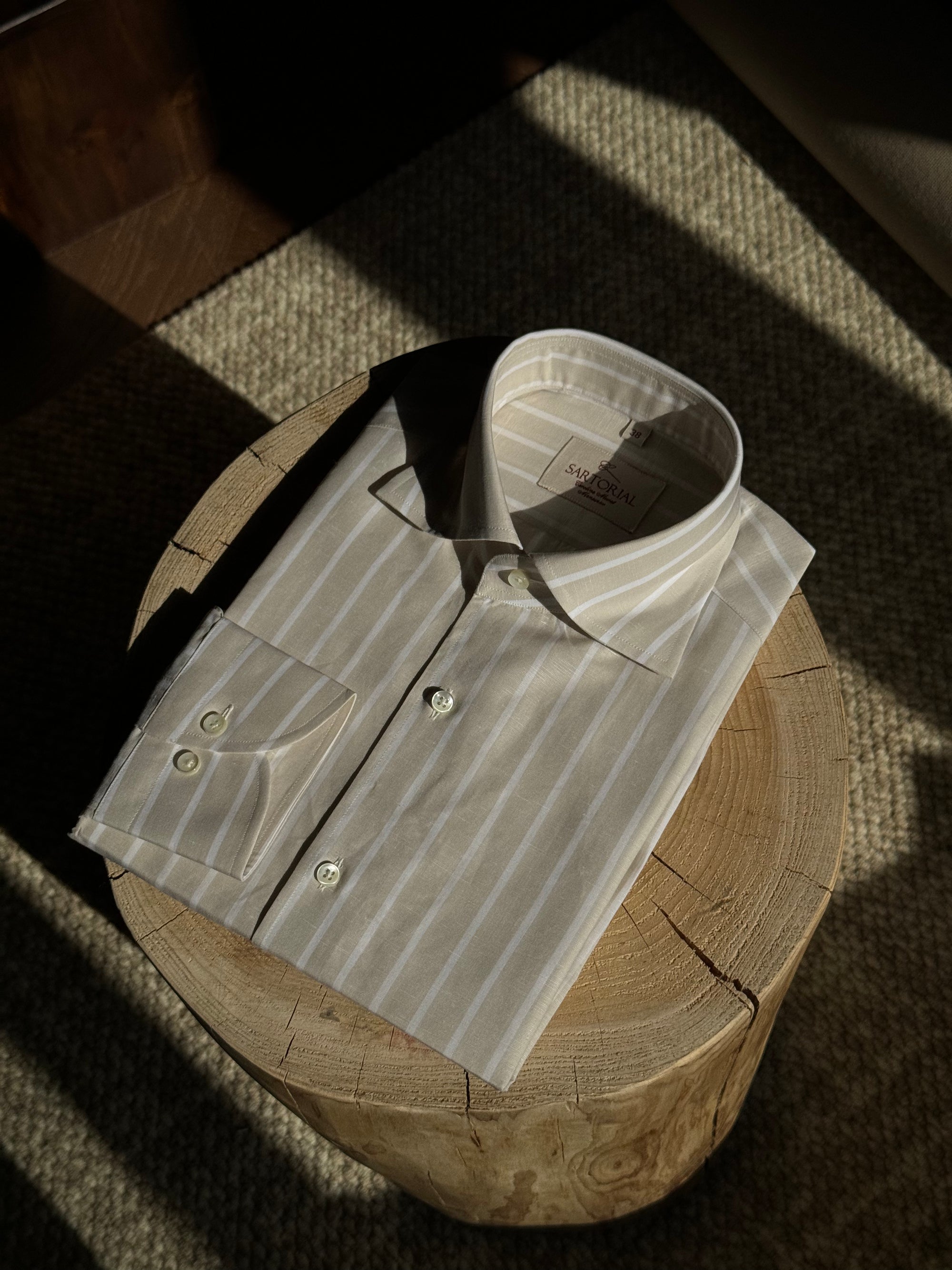 MTO Stipe Cotton Linen Shirt #420 #423