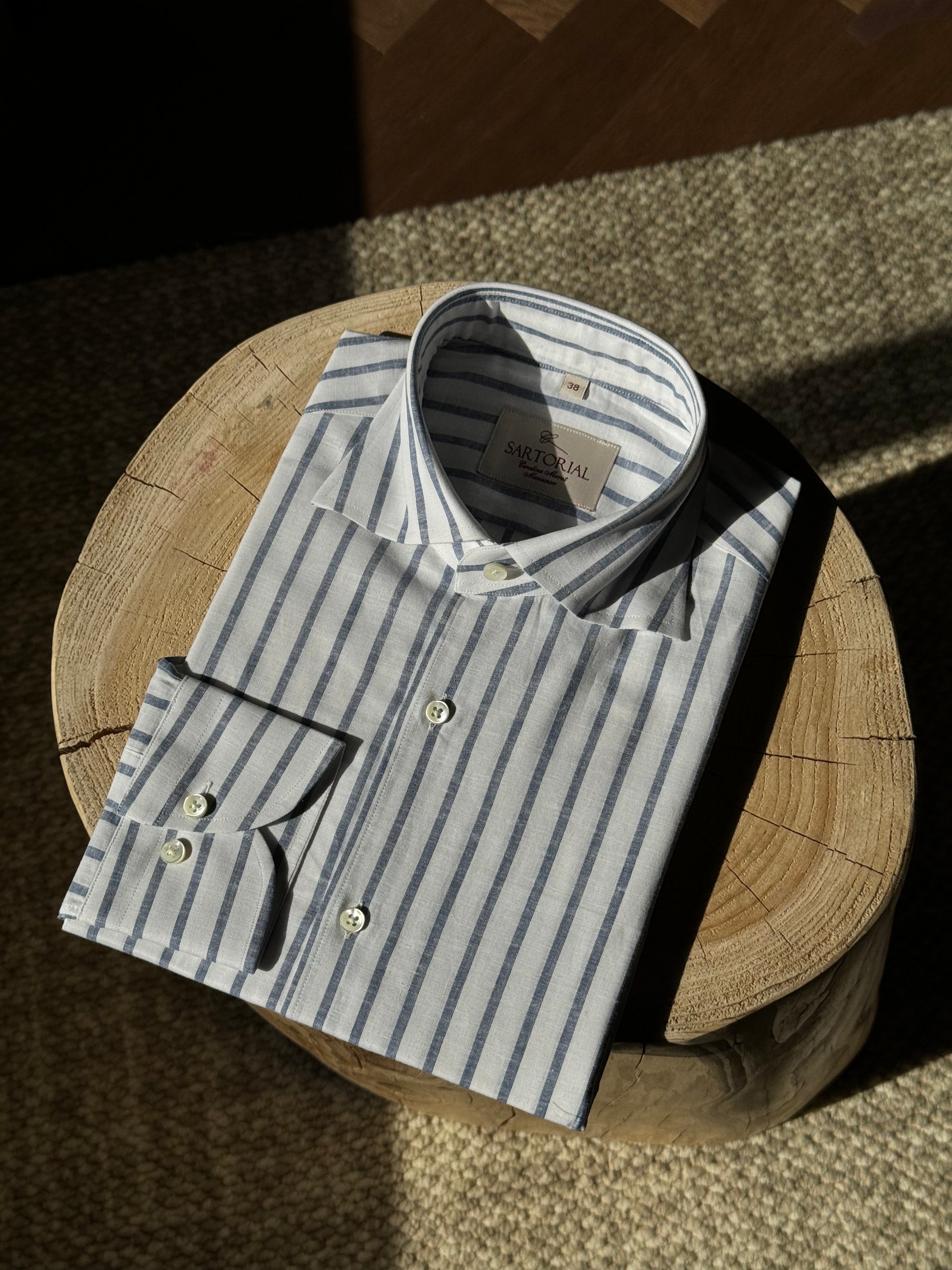 MTO Stipe Cotton Linen Shirt #420 #423
