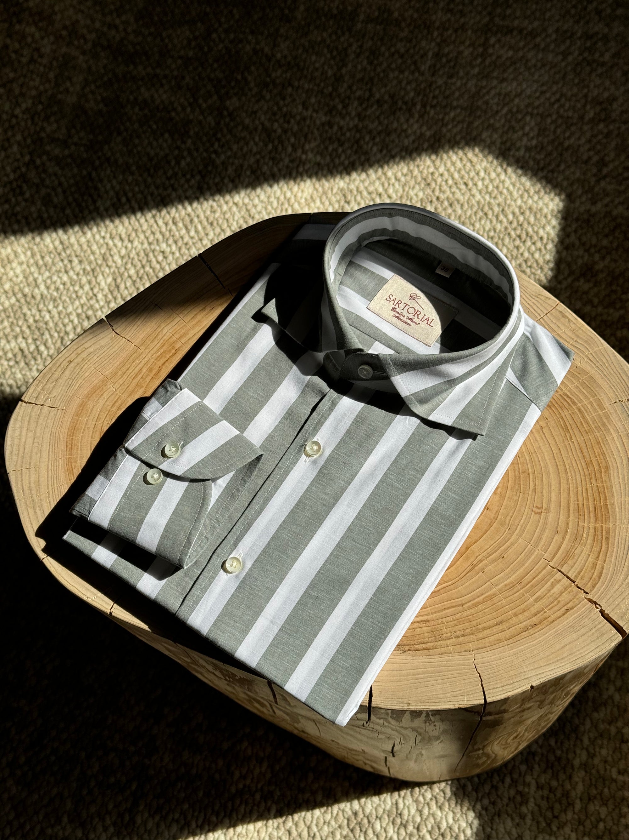 MTO Stipe Cotton Shirt #432 #433