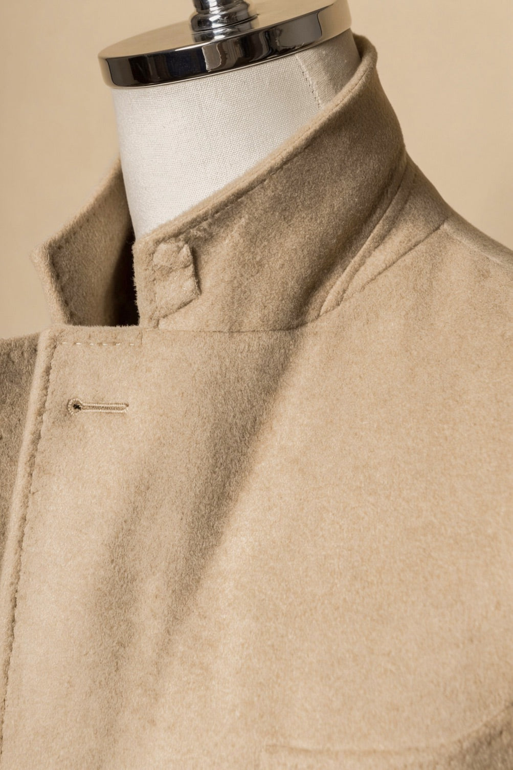 Light Camel Wool Chesterfield Coat #852