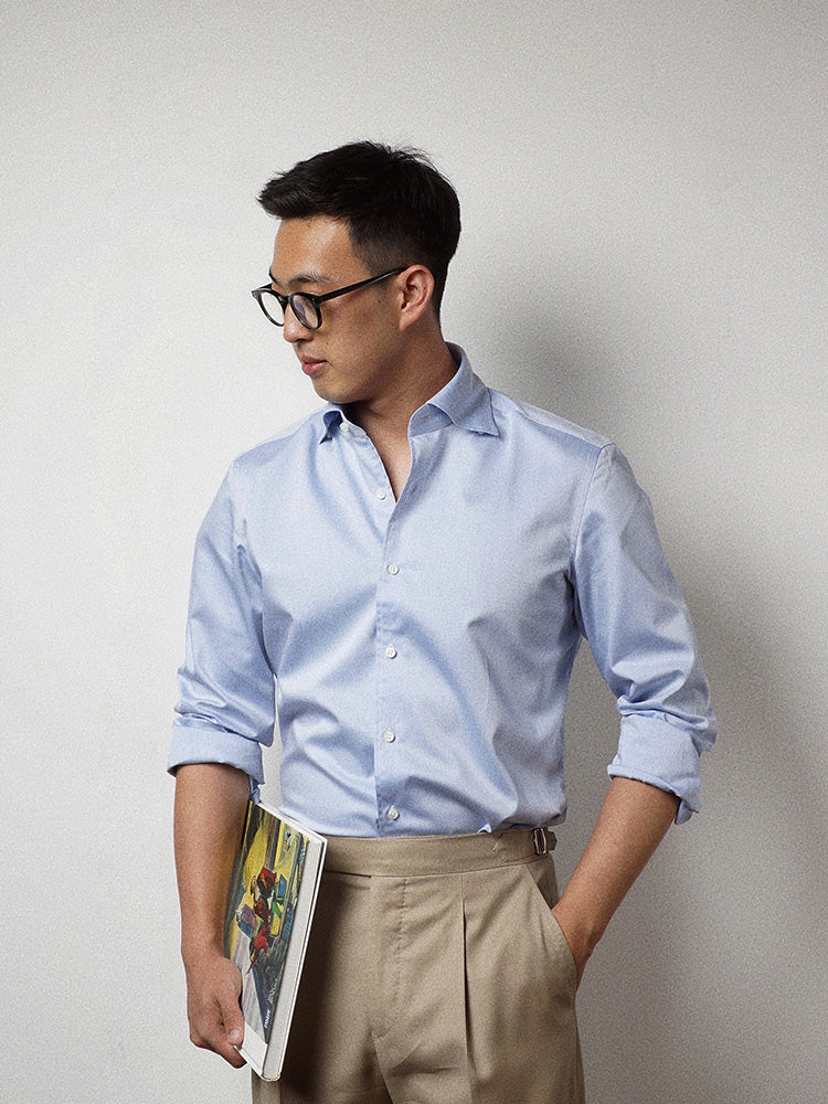 MTO Pale Blue Cotton Shirt