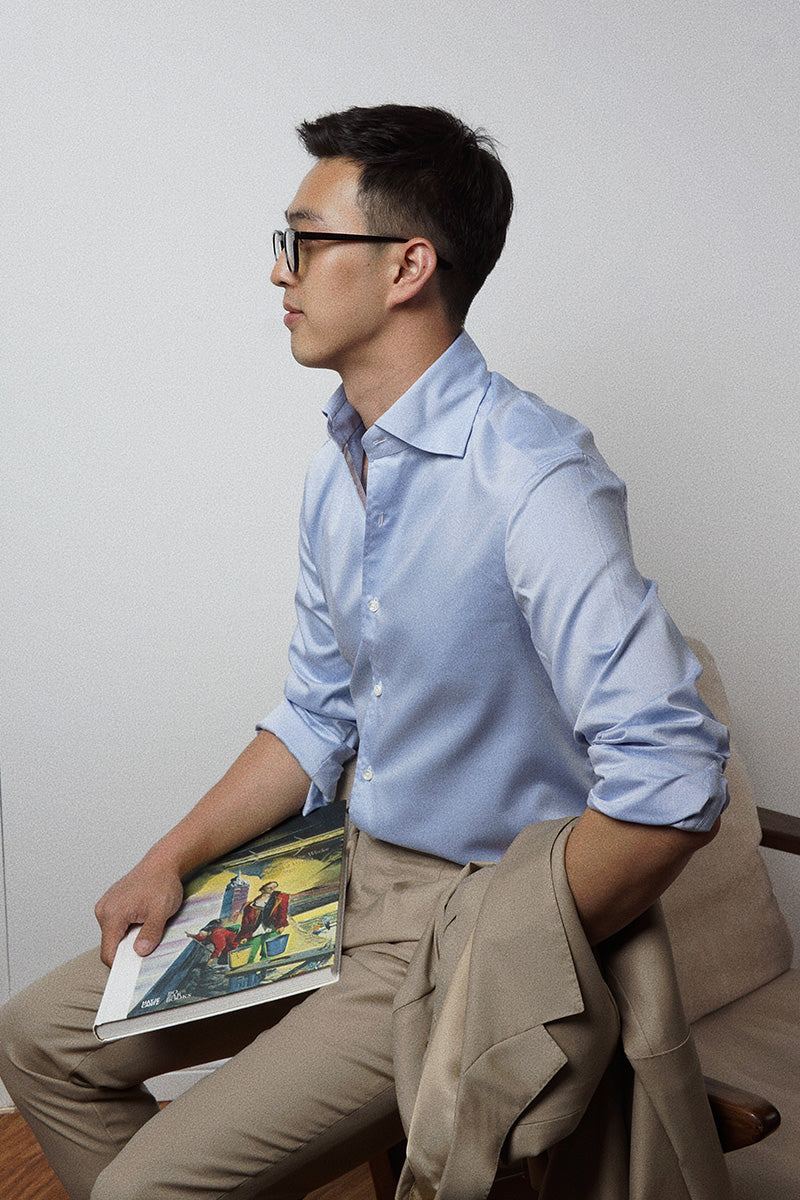 MTO Pale Blue Cotton Shirt