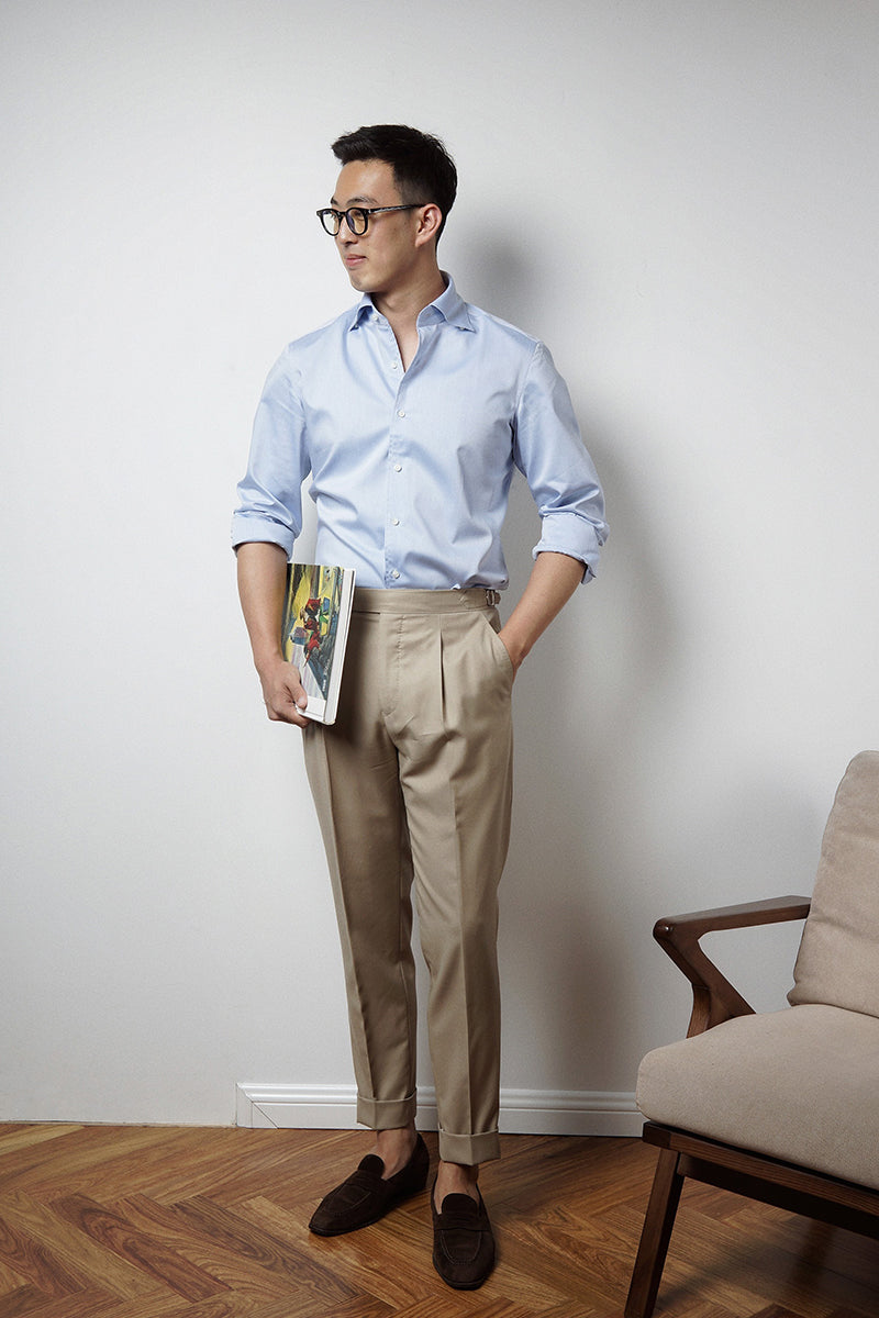 MTO Pale Blue Cotton Shirt