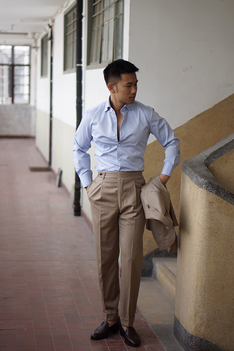 MTO Pale Blue Cotton Shirt