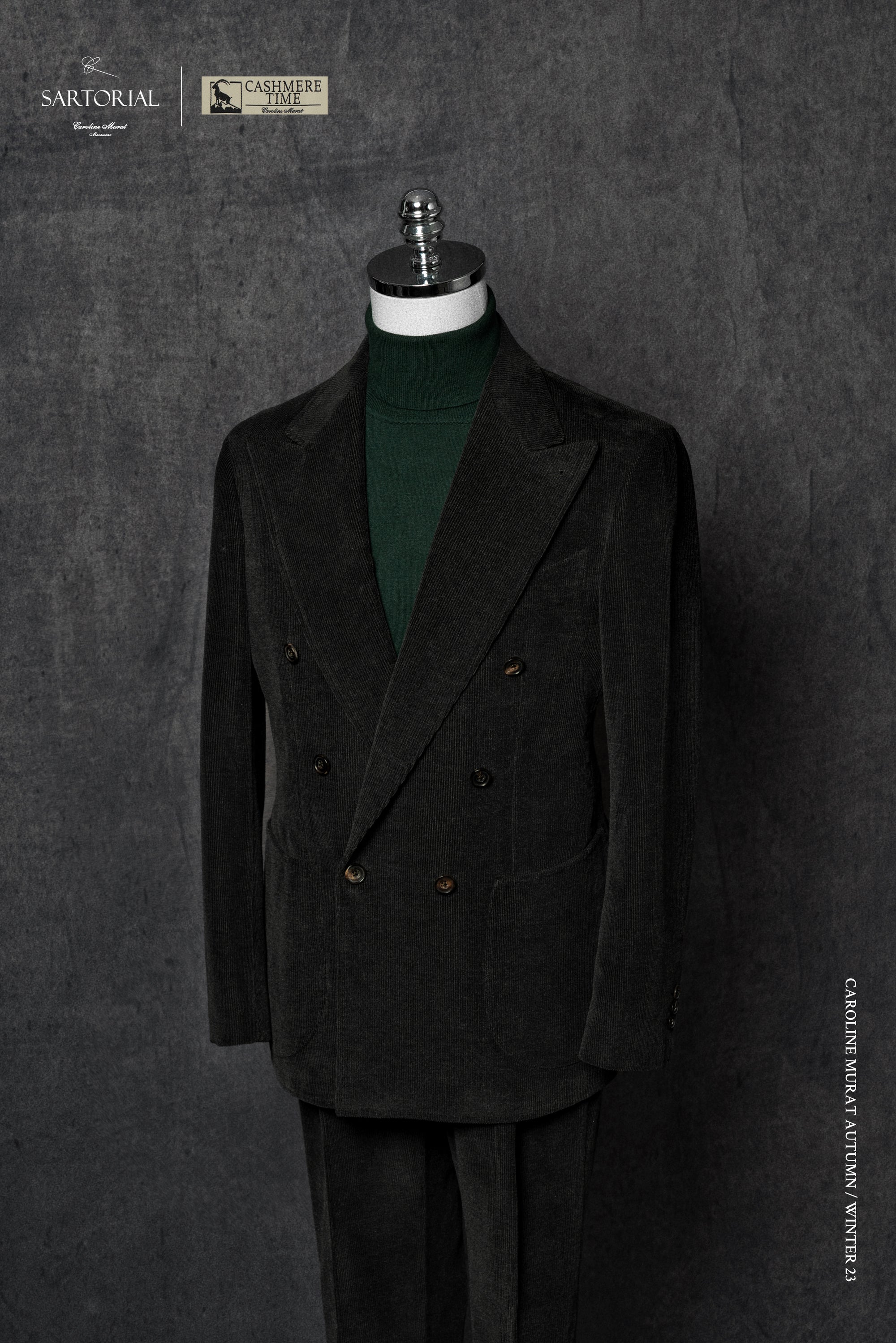 MTO Charcoal Corduroy Suit #60