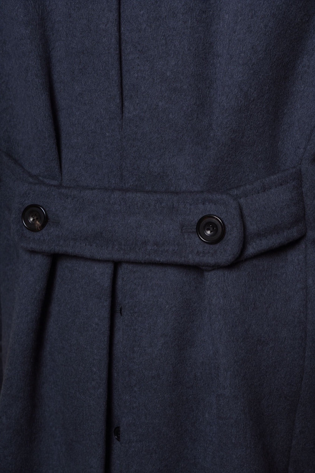 Greyish Blue Wool Polo Coat #858